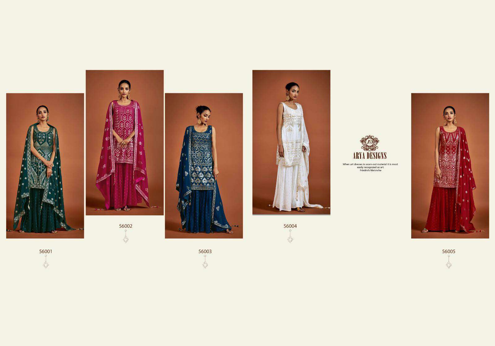 Arya Designs Noorani Saga Vol 5 Partywear Gharara Designer Dress New Collection view 14