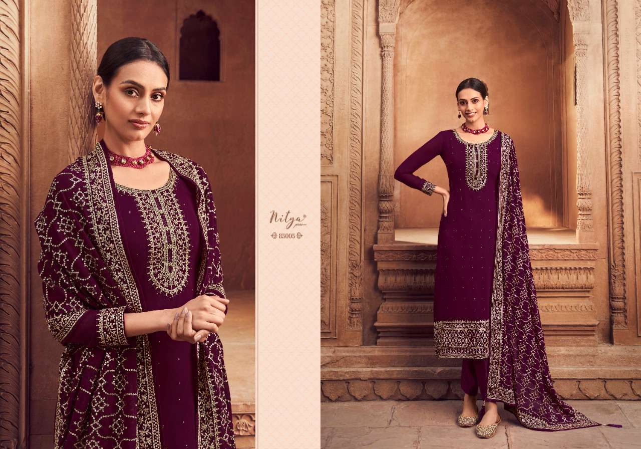 LT Fabrics nitya Vol 185 Party Wear georgette Straight Suit Collection view 13