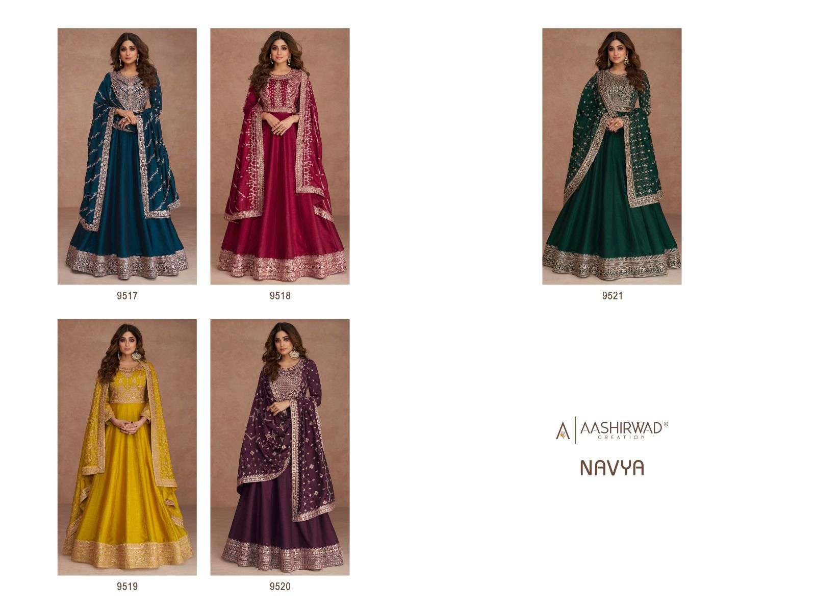 Aashirwad Gulkand Navya Free Size Silk Dress view 13