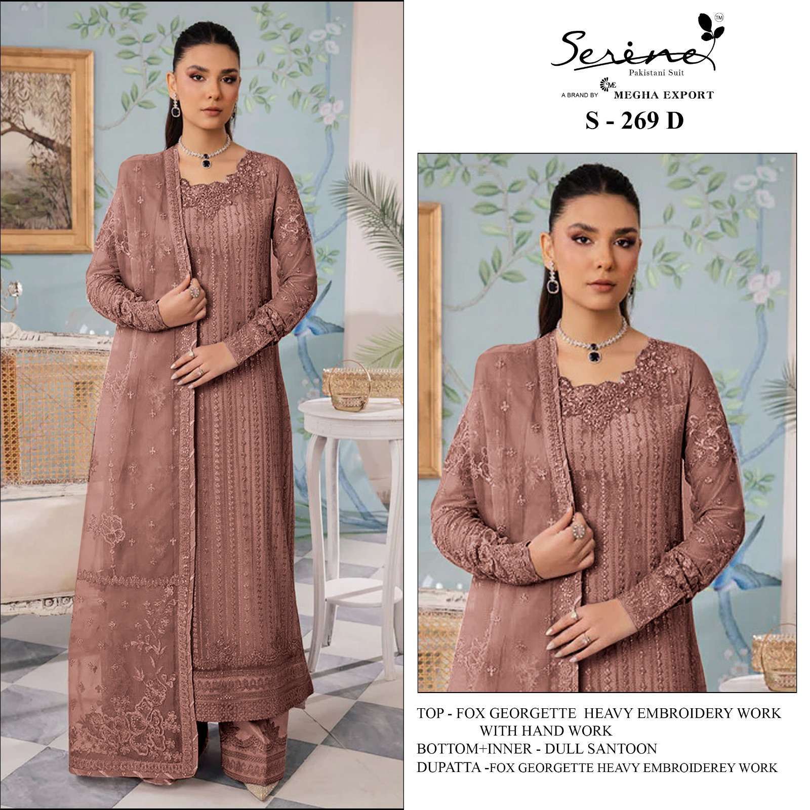 Megha Export S 269 Colors Designer Embroidered Pakistani Suit Festive Collection view 9