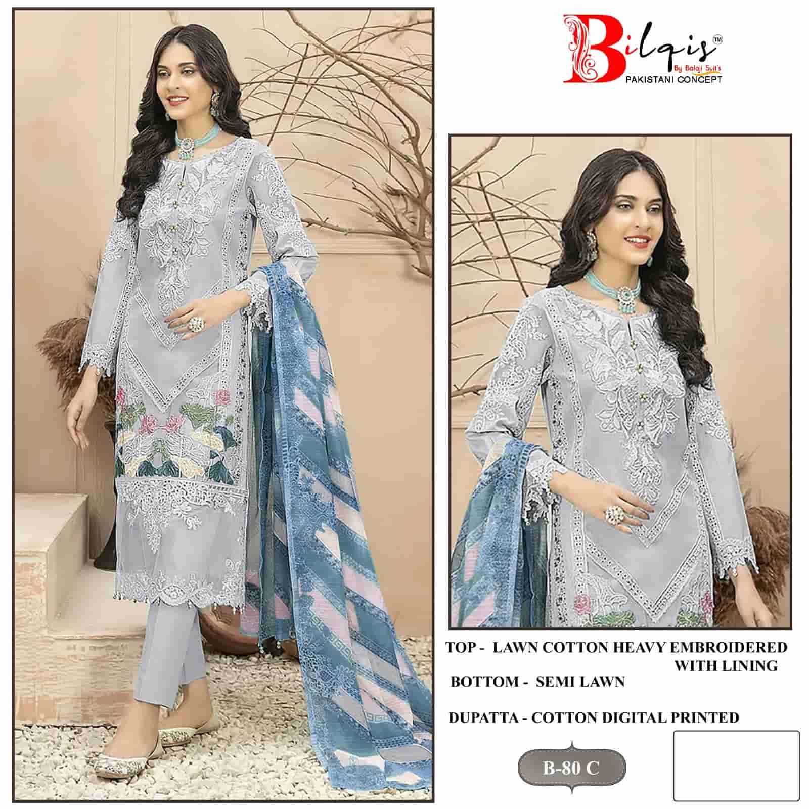 Bilqish B 80 Colors Pakistani Designer Cotton Embroidered salwar Suit Exporter view 3