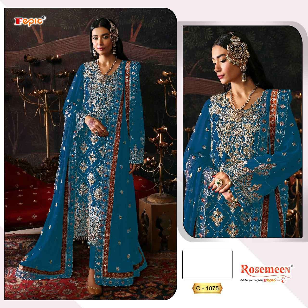 Fepic C 1875 Colors Designer Pakistani Dress Catalog Wholesales view 2