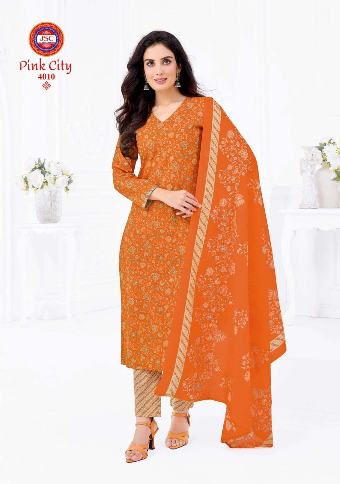Jsc Pink City Vol 1 Unstitch Cotton Salwar Suit view 12