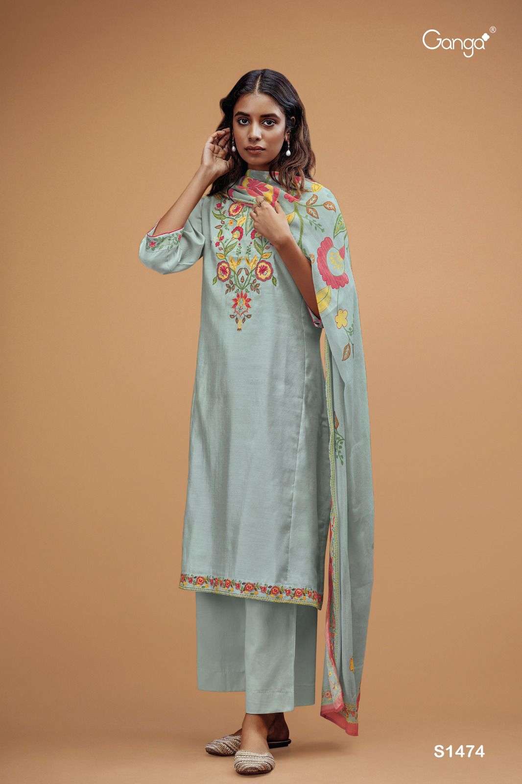 Ganga Zinnia 1474 Exclusive Fancy Silk Salwar Suit New Designs view 2