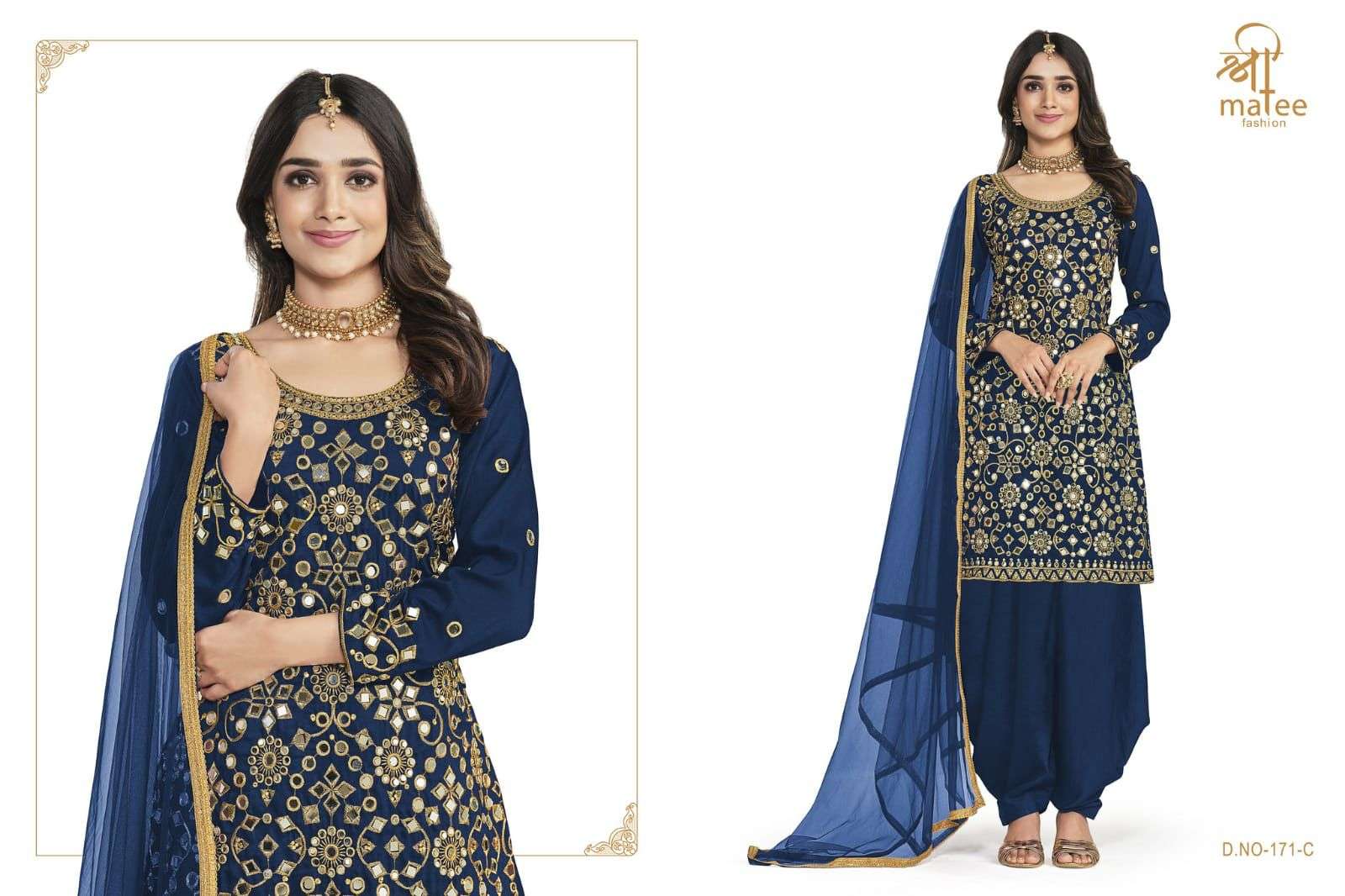 Shreematee Mirror Vol 12 171 Colors Designer Work Party Wear Salwar Suit Exporter view 2