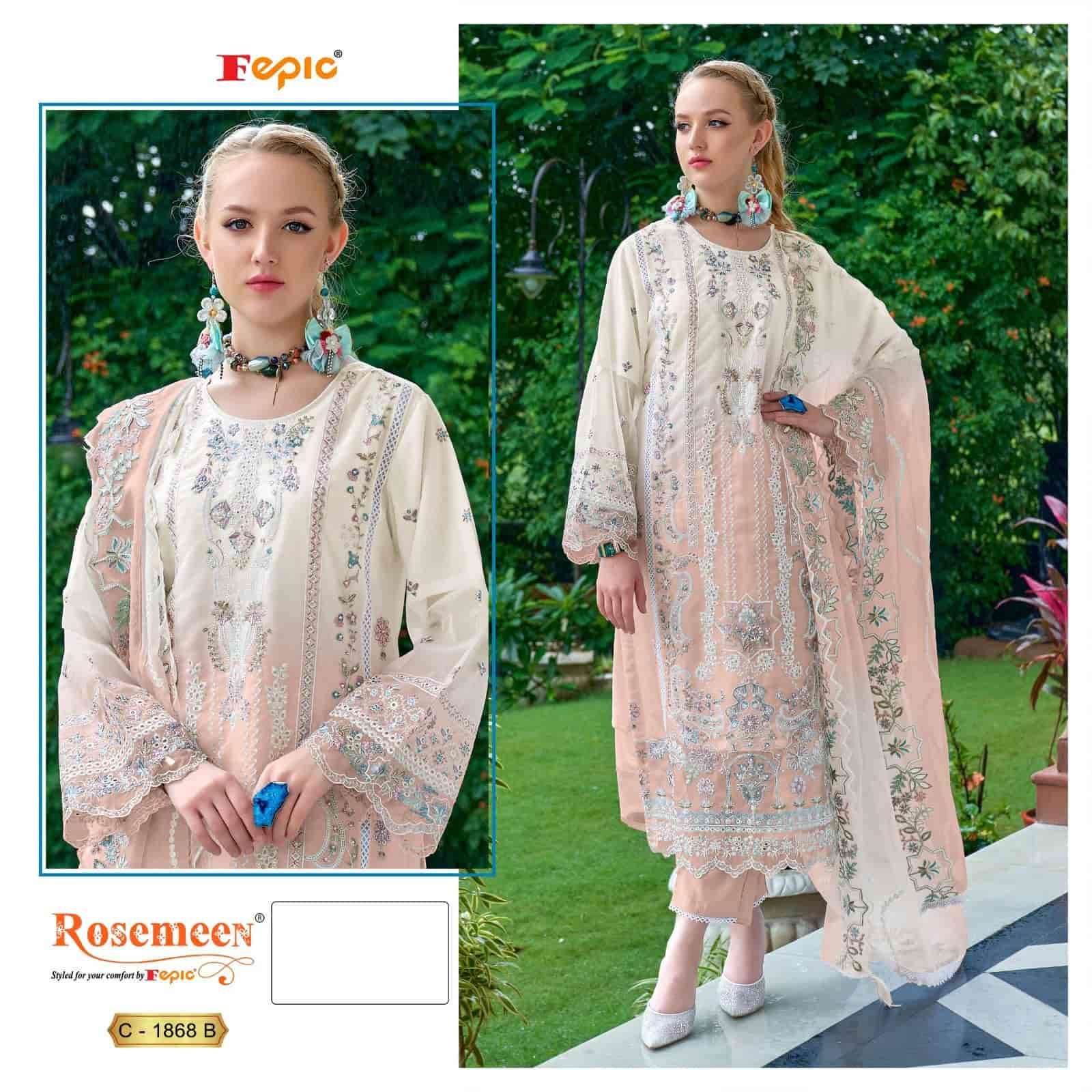 Fepic C 1868 B Festive Wear Style Designer Pakistani Organza Suit Ensemble