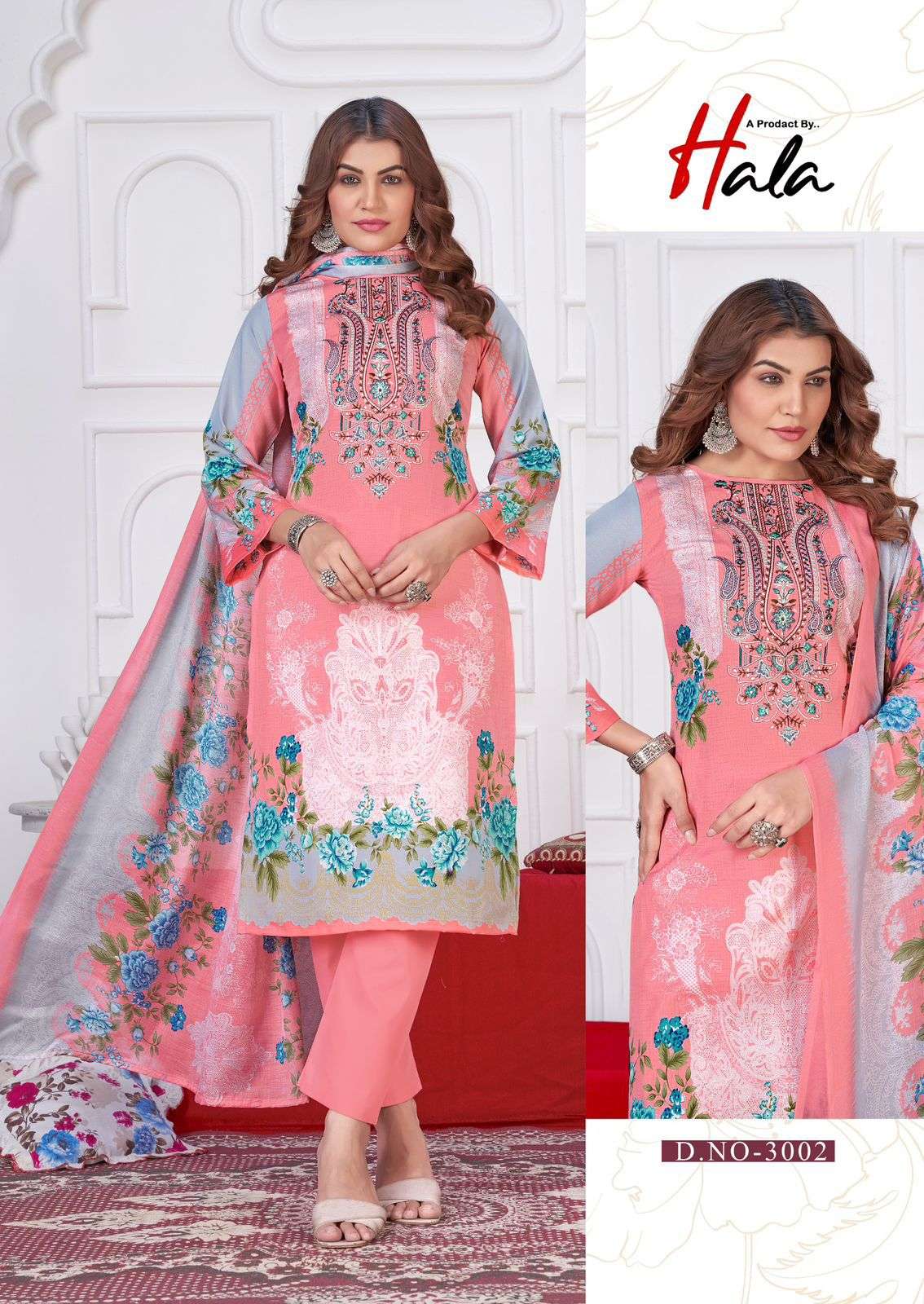 Hala Aayat Vol 3 Printed Cotton Unstitch Suit Catalog view 6