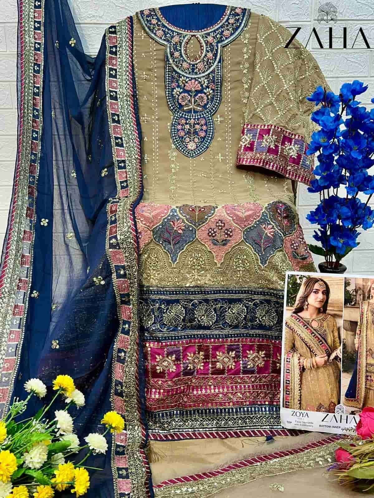 Zaha Zoya Vol-1 Heavy Embroidered Dress view 2
