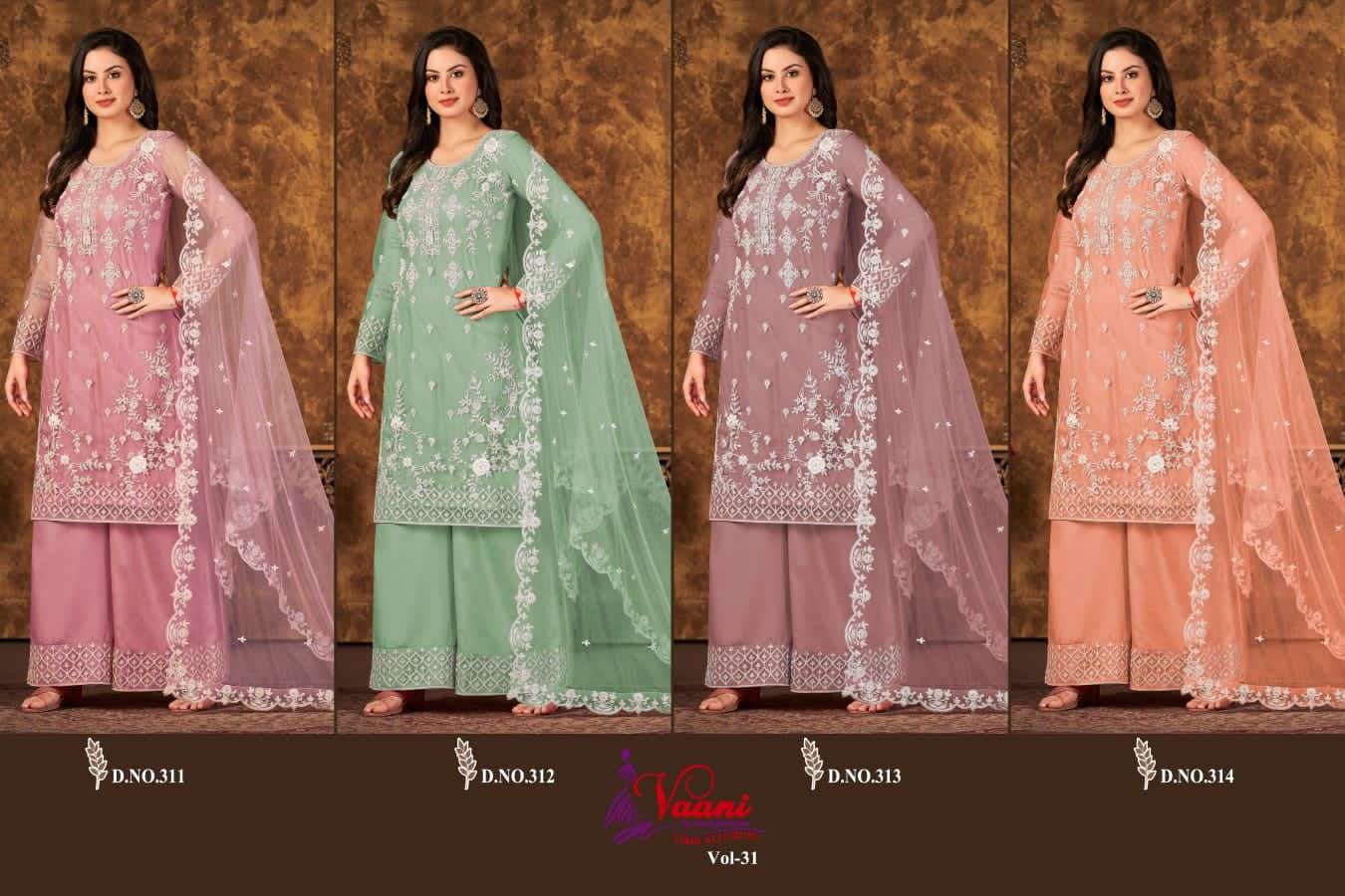 Aanaya Vaani Vol 31 Designer Palazzo Style Net Salwar Suit view 10