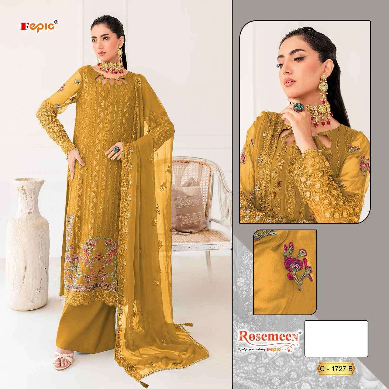 Fepic C 1727 Colors Designer Work Pakistani Dress Wedding Collection view 3