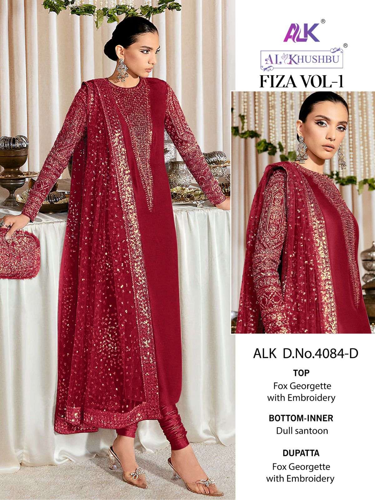 Al Khushbu Fiza Vol 1 4048 Colors Vol 2 Fancy Pakistani Dress view 6