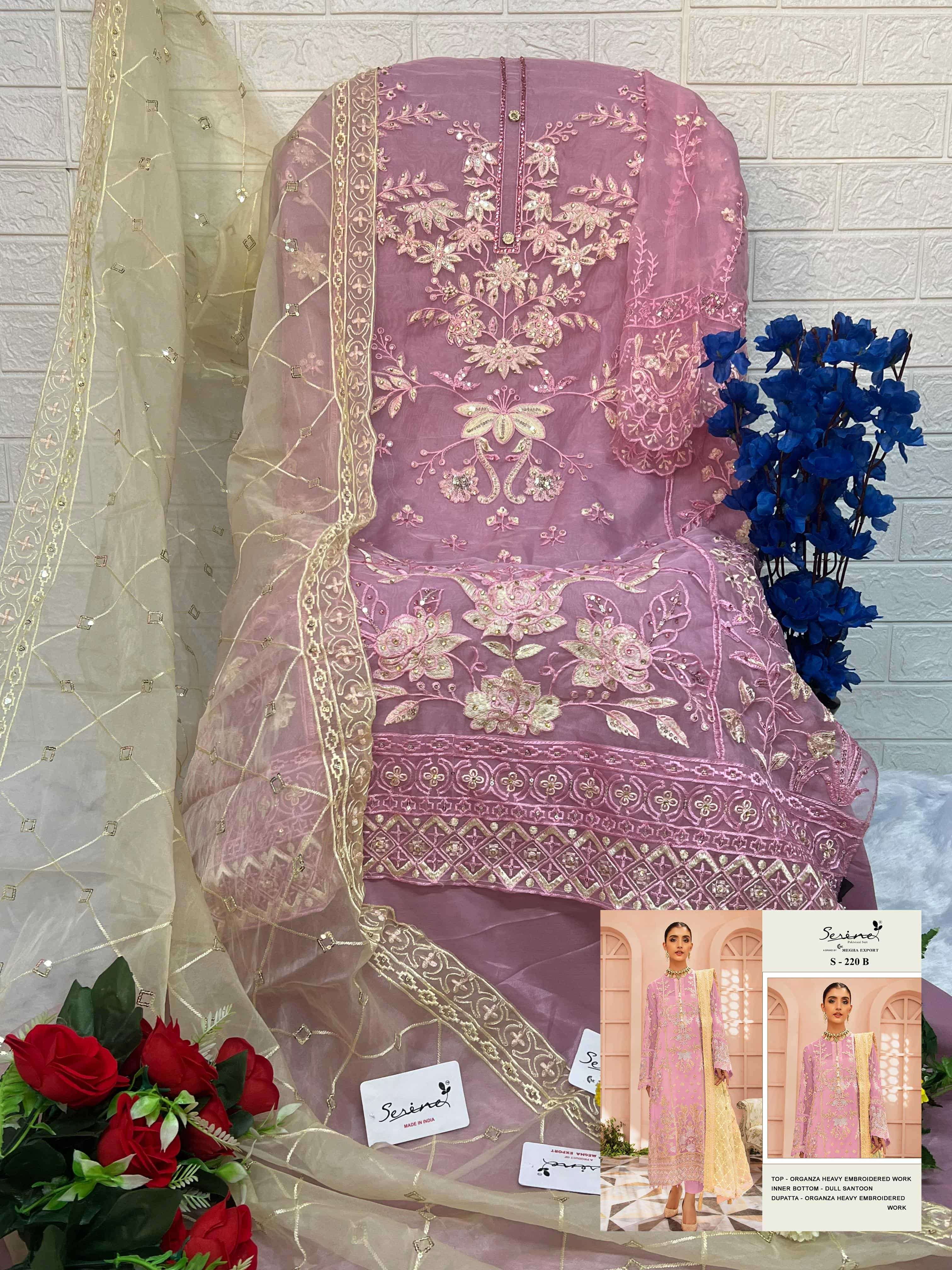 Megha Export S 220 Colors Pakistani Heavy Designer Style Festive Wear Suit Wholesalers view 7