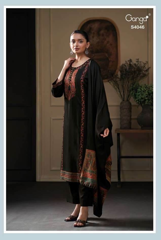 Ganga Fashion Kaelith 4046 Pure Pashmina Suit Premium Collection view 2