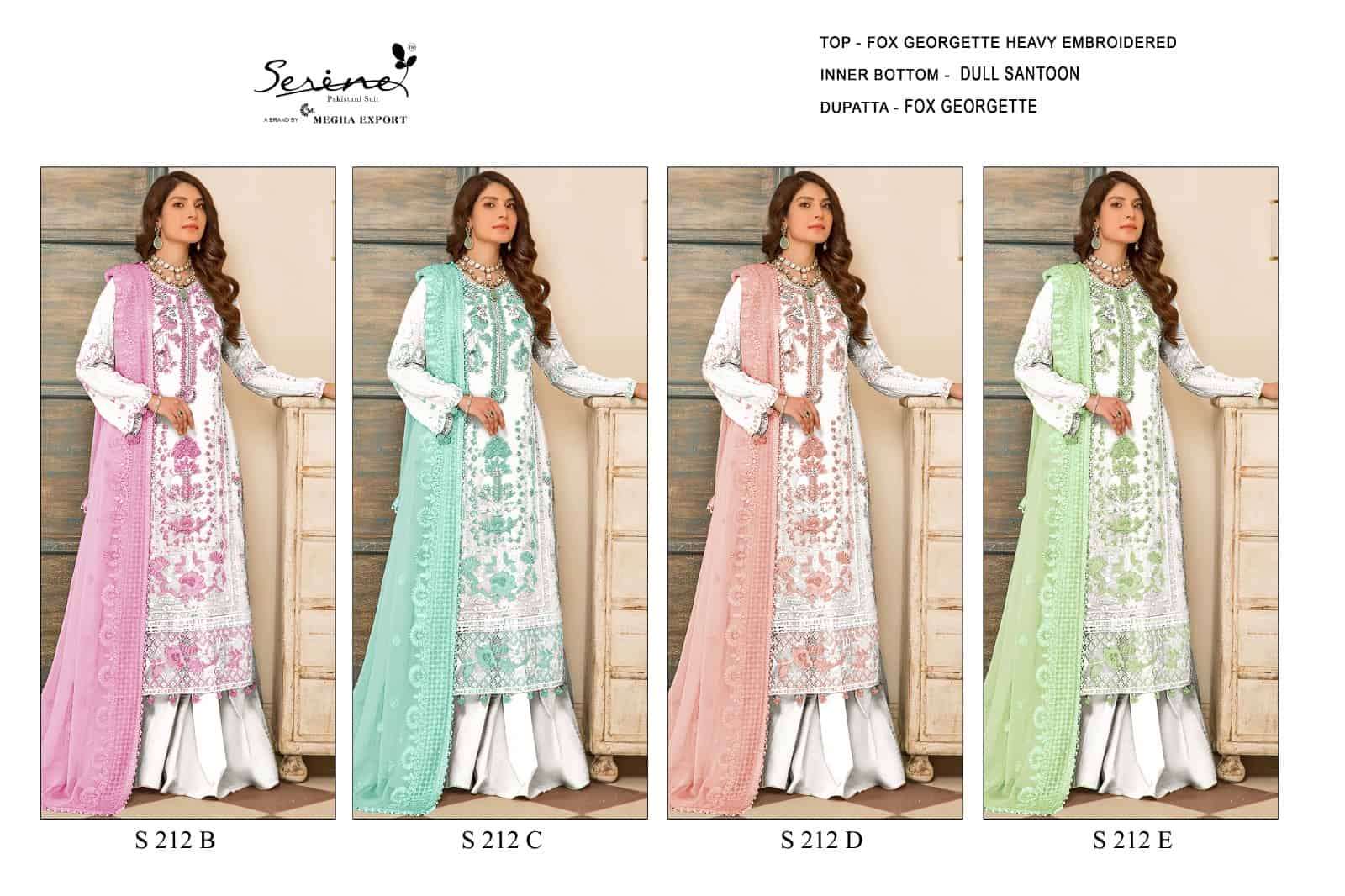 Megha Export S 212 Colors Fancy Designer Style Latest Pakistani Suit Wholesalers view 5