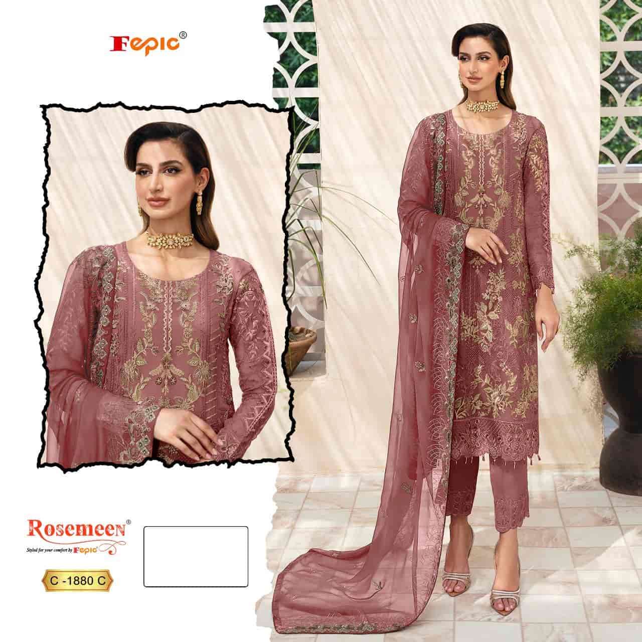 Fepic C 1880 C Festive Wear Style Designer Pakistani Organza Suit Collection
