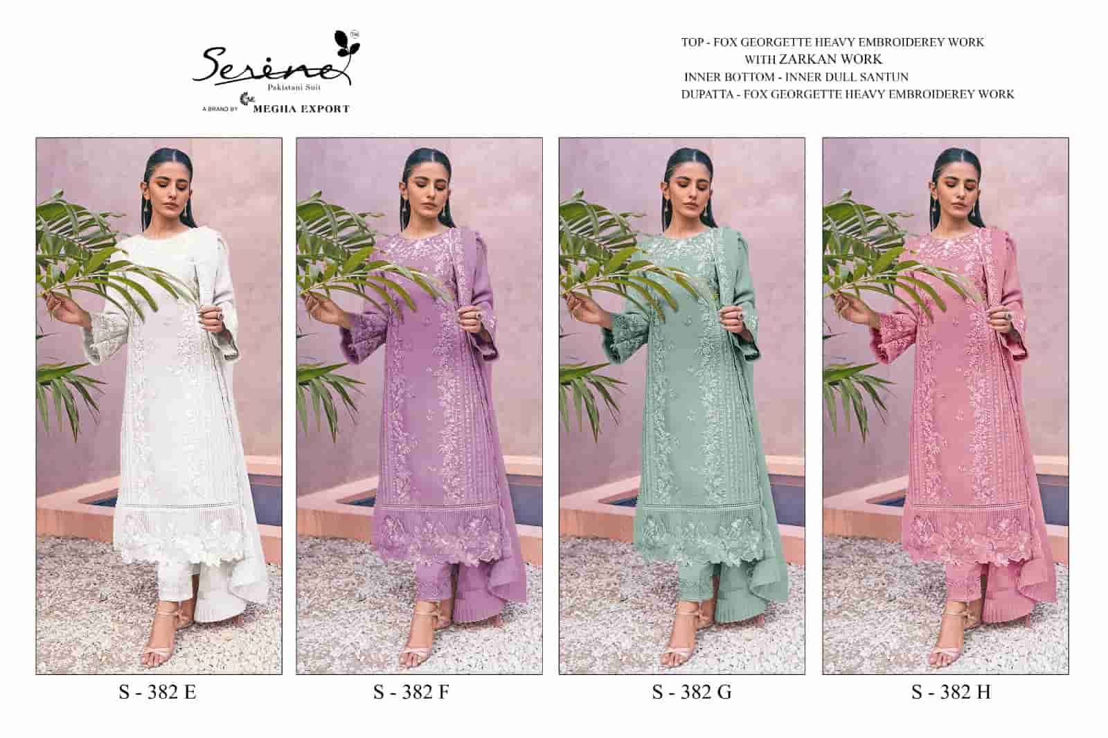 Megha Export S 382 Colors Pakistani Designer Georgette Embroidered Suit Wholesalers view 5