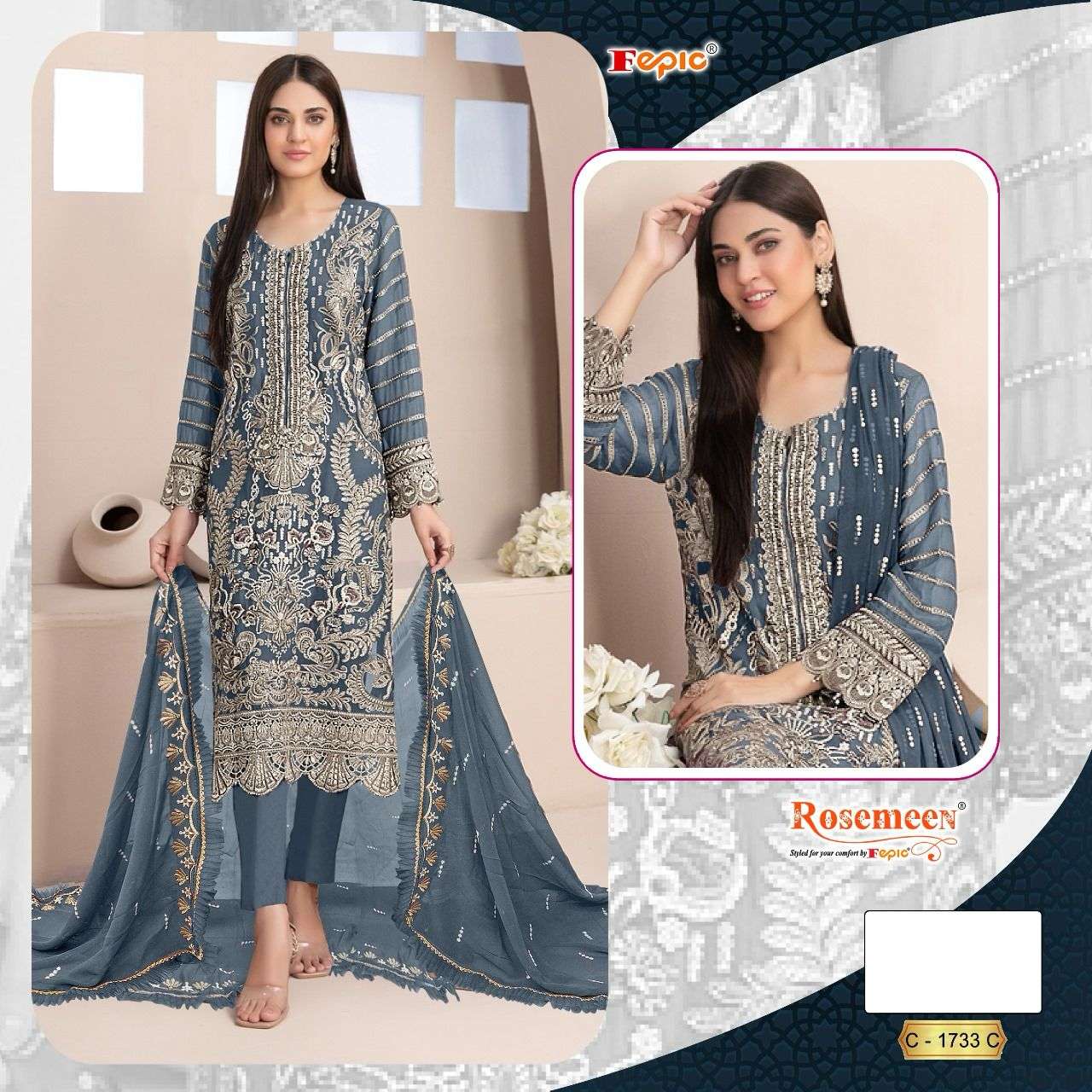 Fepic C 1733 Colors Pakistani Suit view 2