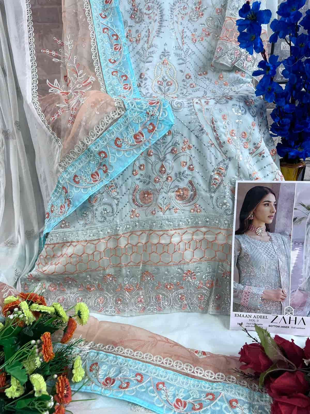 Zaha Emaan Adeel Vol 3 Pakistani Heavy Designer Exclusive Wedding Wear Collection view 3