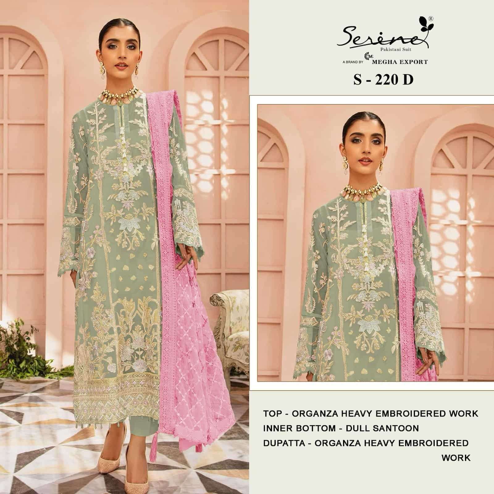 Megha Export S 220 Colors Pakistani Heavy Designer Style Festive Wear Suit Wholesalers view 4