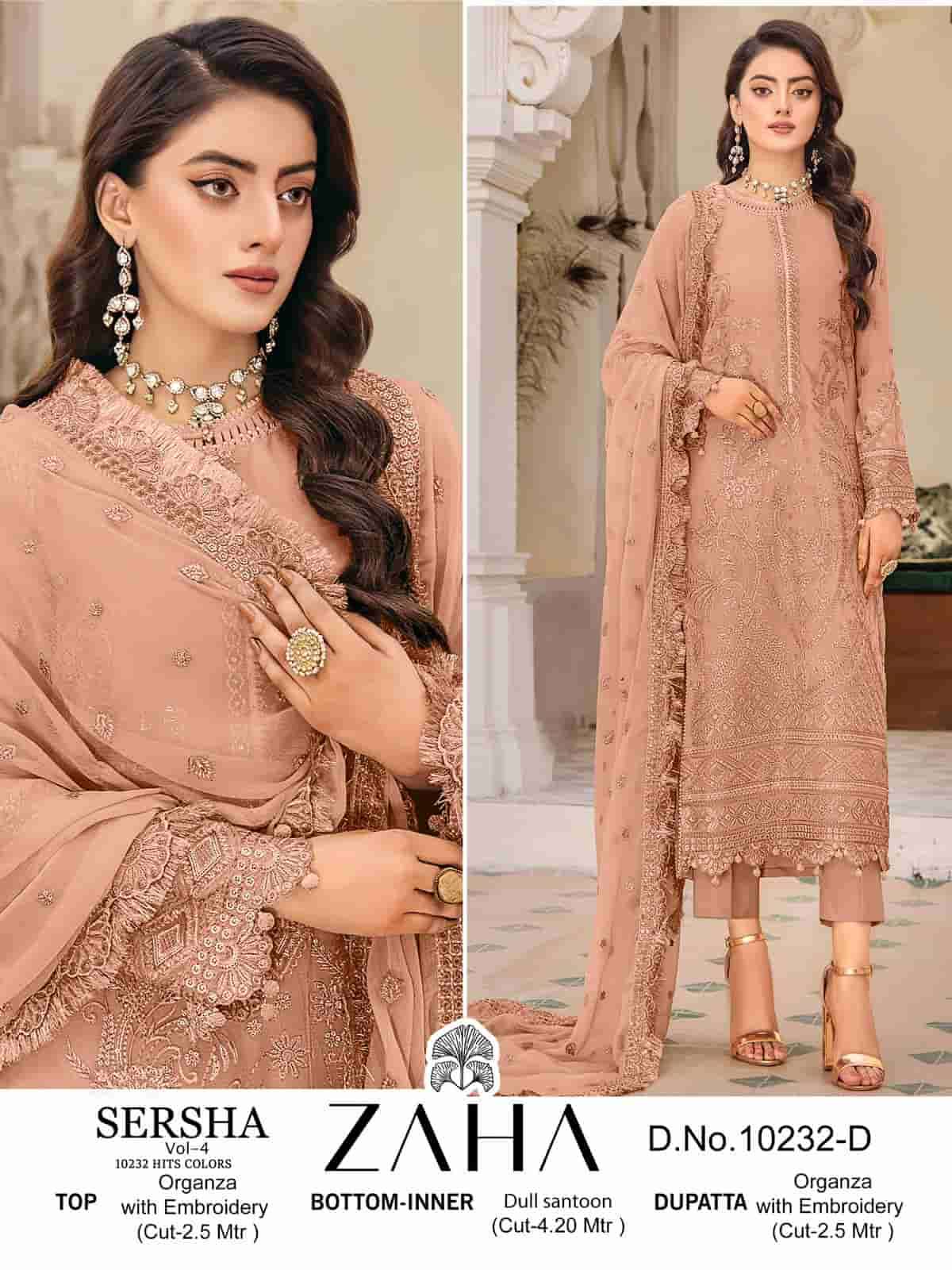 Zaha Sersha Vol 4 10232 Hits Colors Pakistani Festive Wear Style Salwar Suit view 4