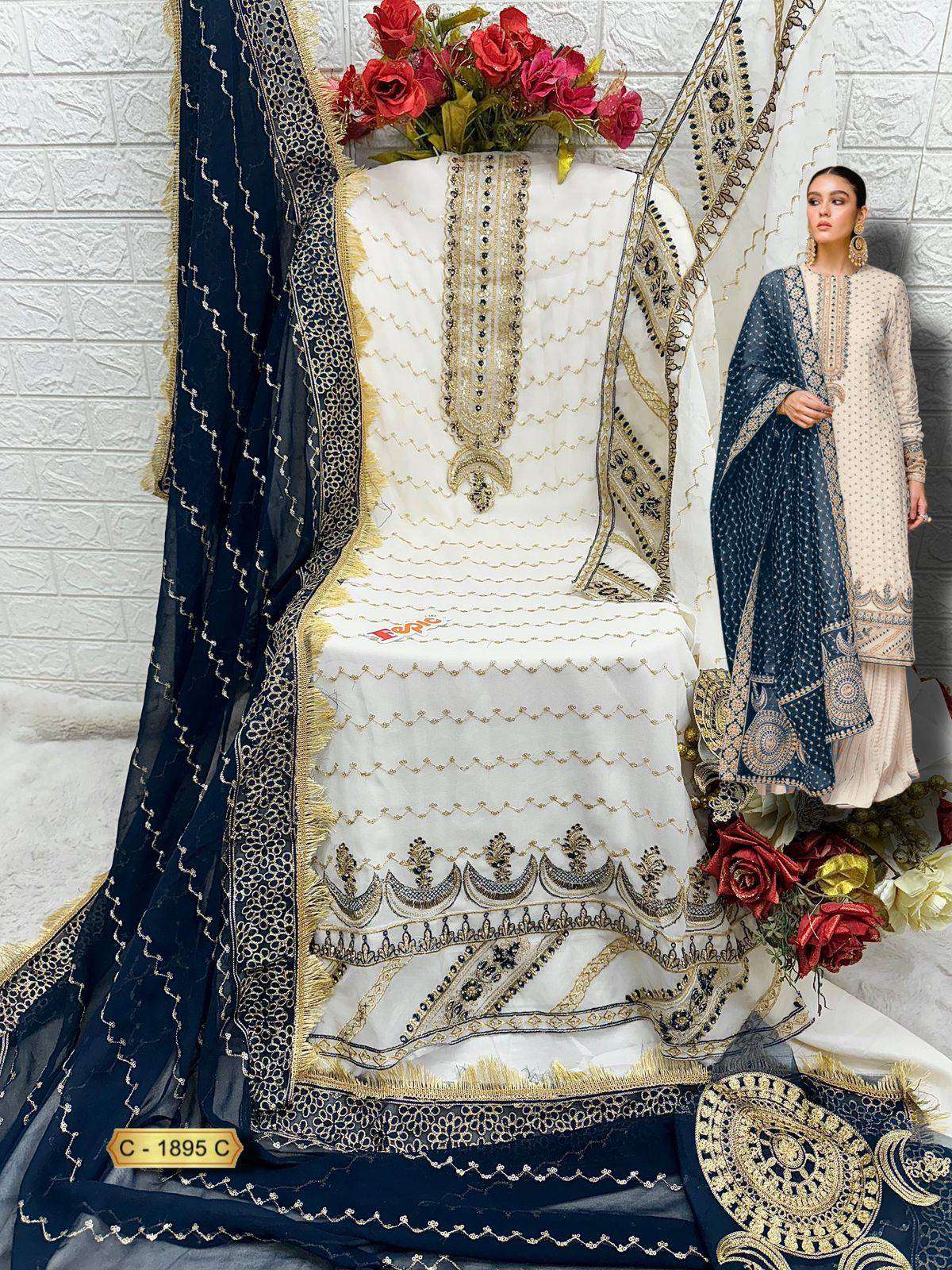 Fepic C 1895 Colors Pakistani Designer Georgette Suit view 8