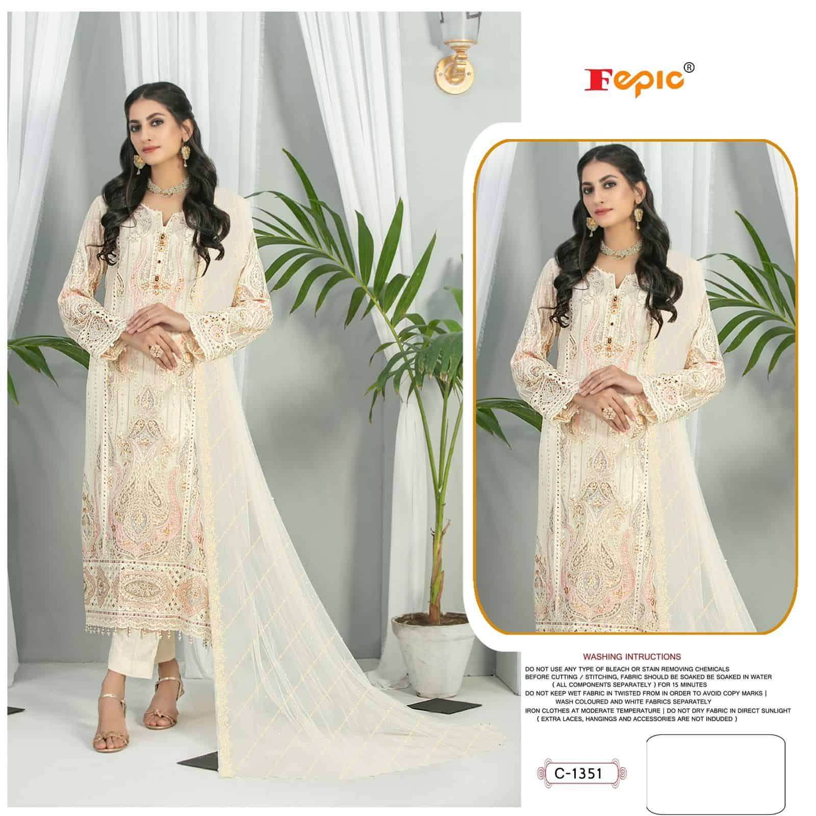 Fepic C 1351 Colors Pakistani Heavy Designer Style Festive Wear Suit Exporters view 2