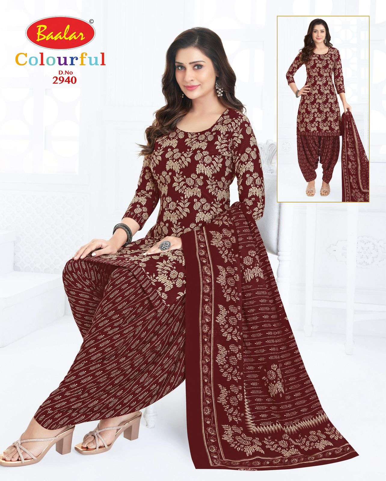 Baalar Colourful Vol 29 Unstitch Pure Cotton Suit view 46