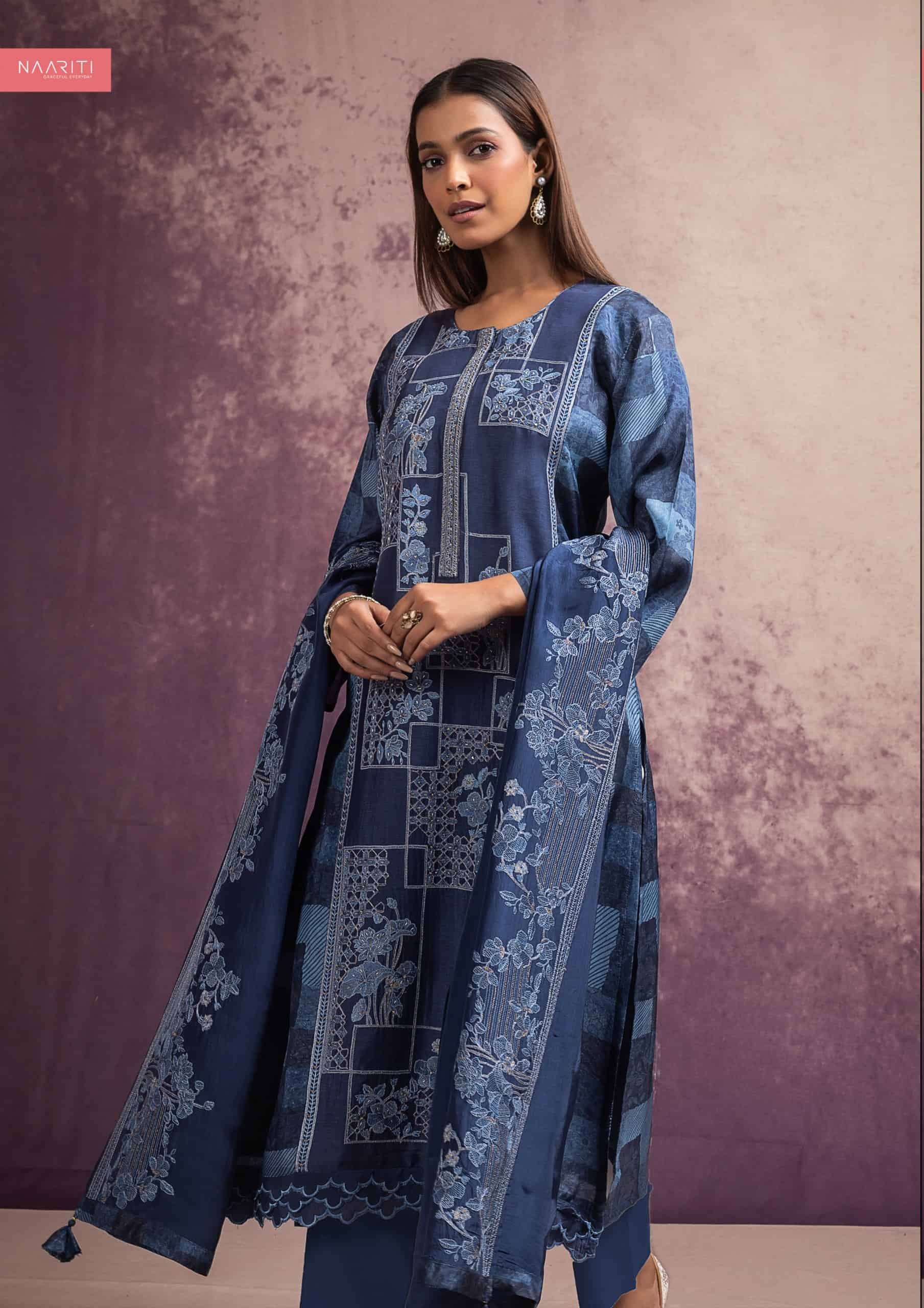 Naariti Omeera Fancy Silk Premium Designs Suit Collection view 6