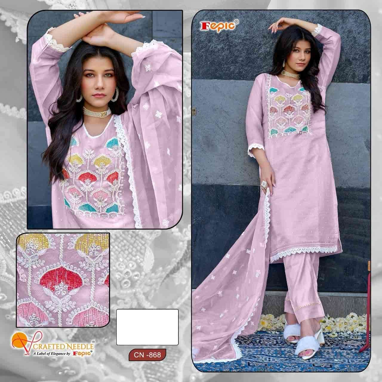 Crafted Needle CN 868 By Fepic Fancy Designer Style Pakistani Readymade Collection view 3