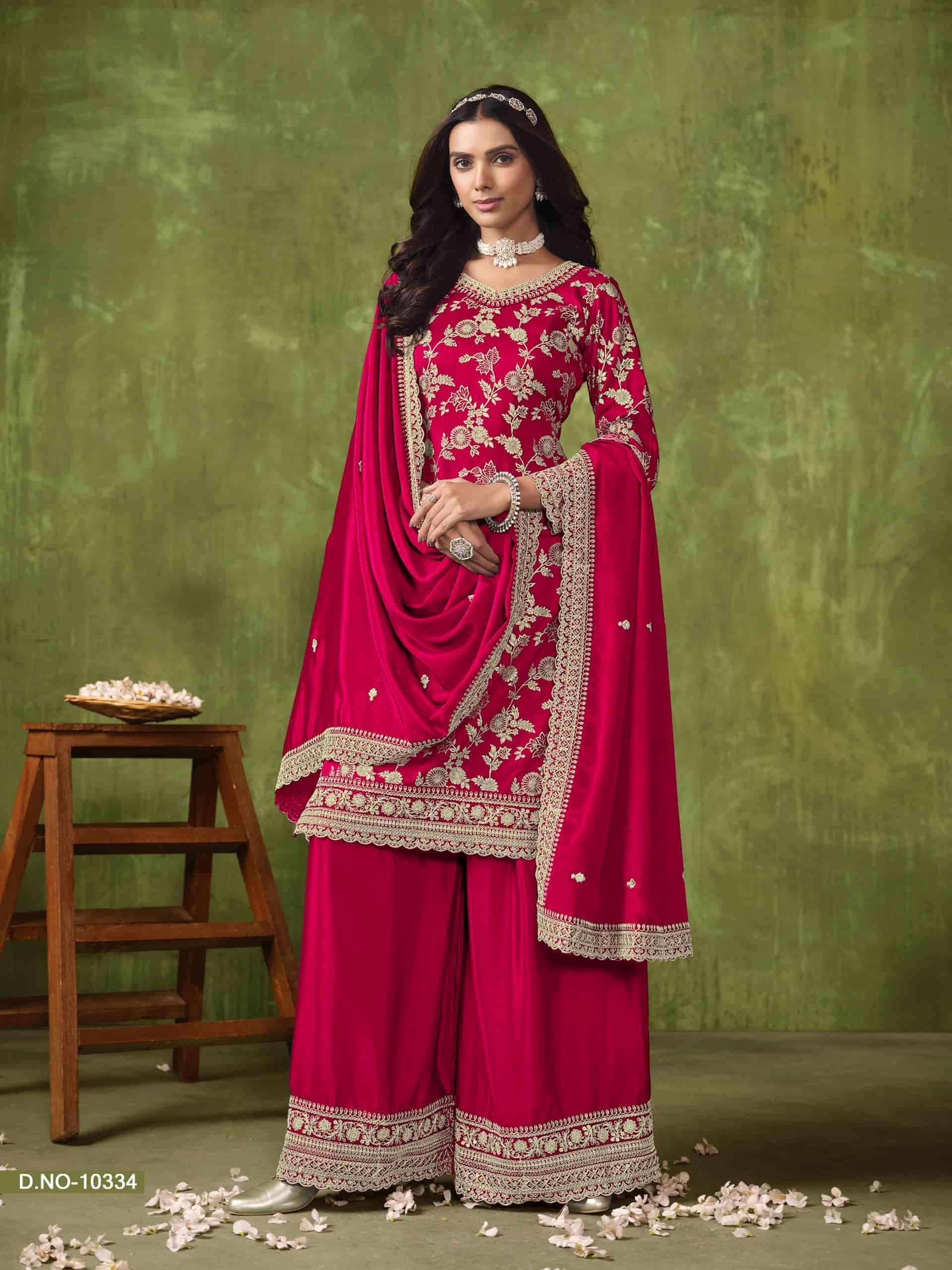 Anjubaa Vol 33 Party Wear Style Designer Sharara Suit Wholesalers view 3