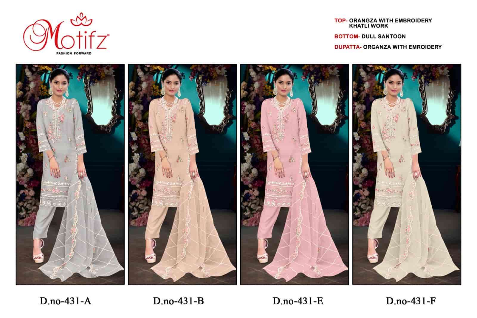 Motifz 431 Colors Pakistani Festive Wear Style Designer Salwar Suit Wholesalers view 5