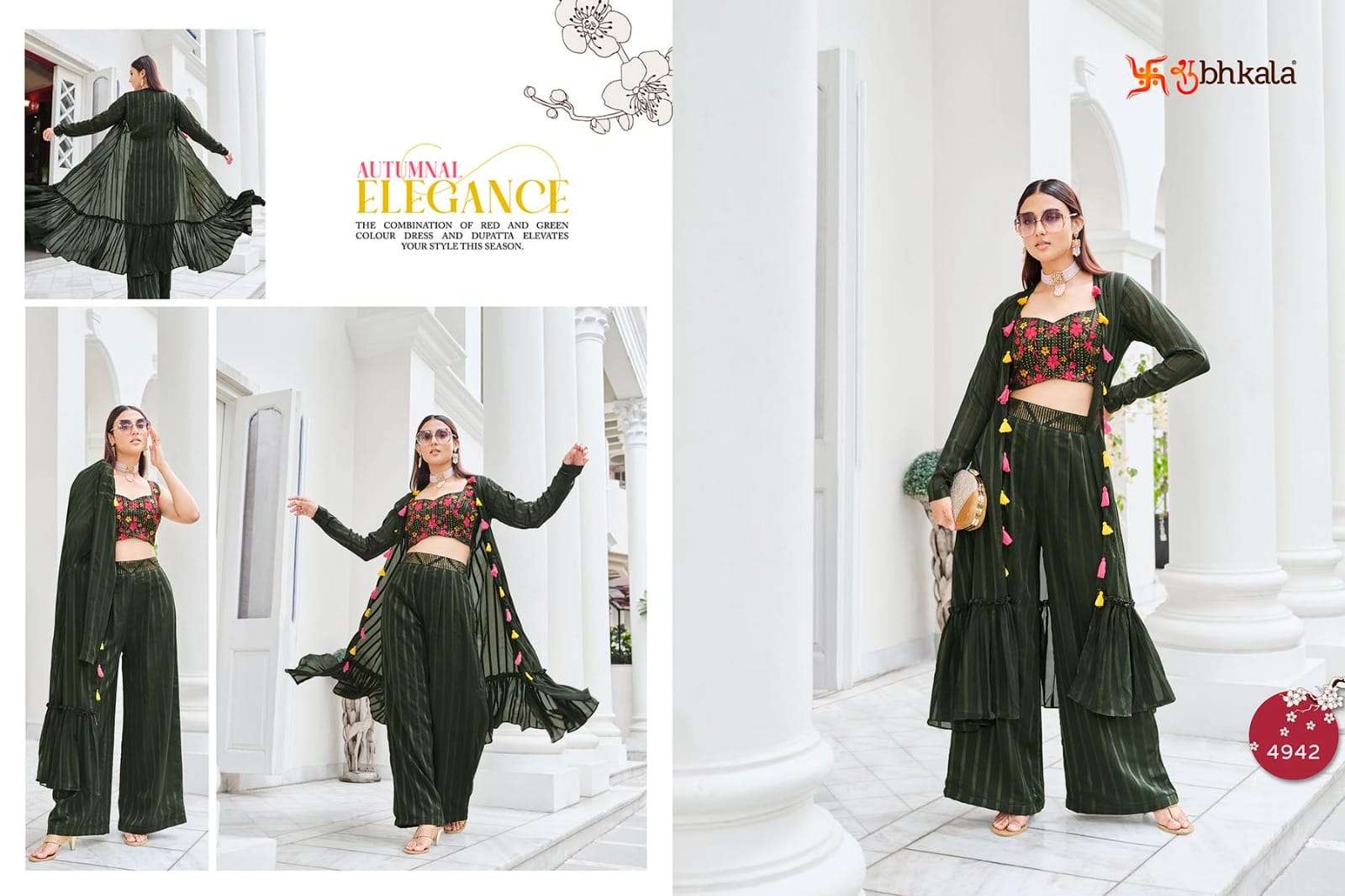 Shubhkala Flory Vol 38 Latest Designer 3 Piece Party Wear Collection view 6