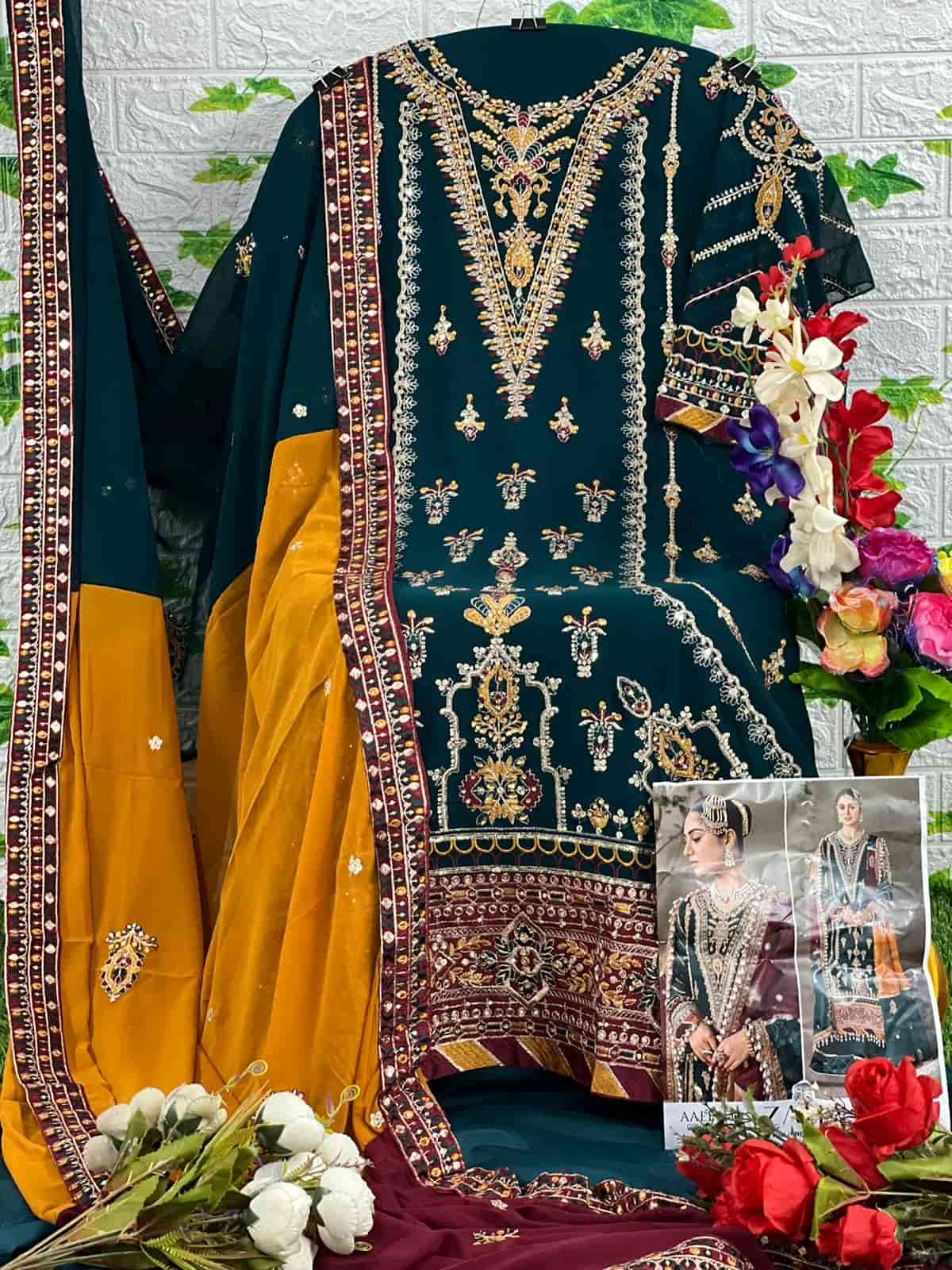 Zaha Aaeesha Vol 1 10112 Colors Pakistani Wadding Wear Suit view 4