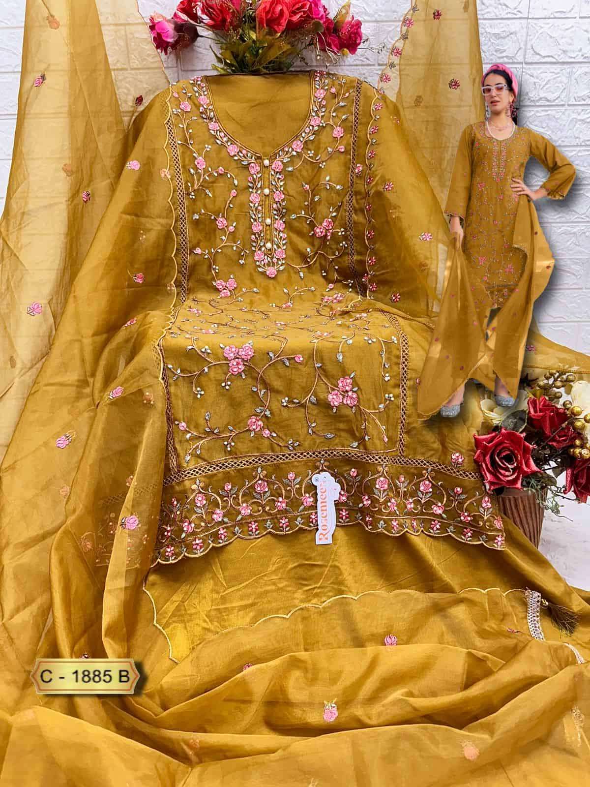 Fepic C 1885 B Festive Wear Style Designer Organza Salwar Kameez Ensemble view 2