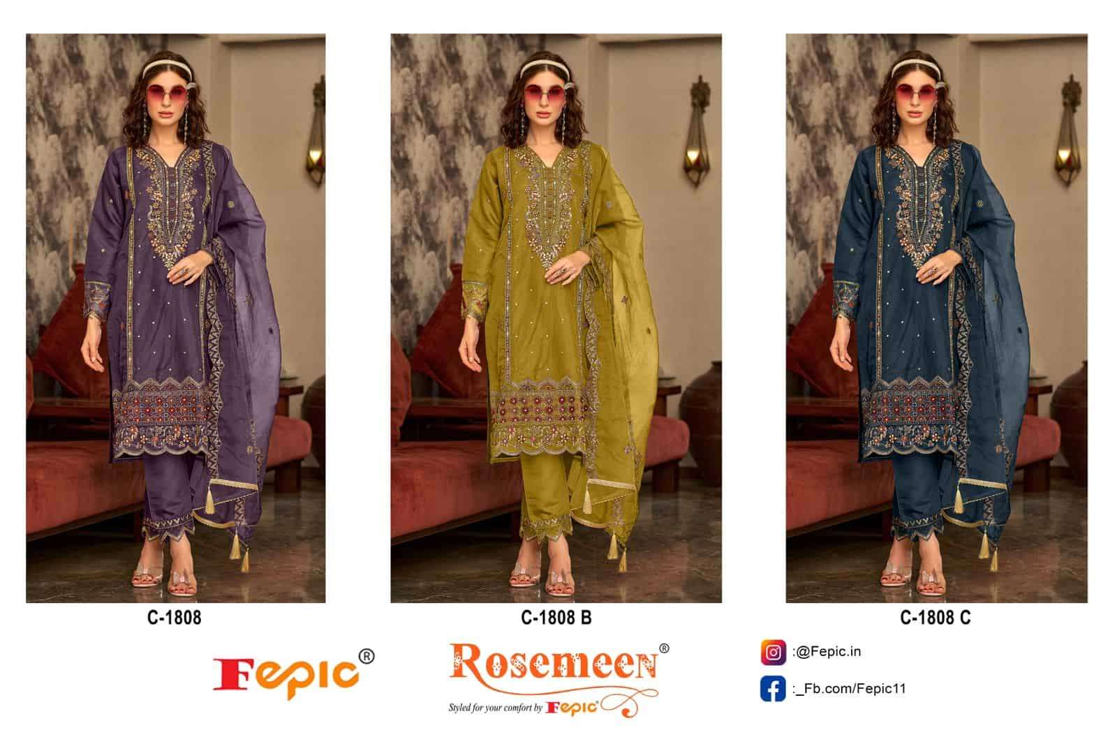 Fepic Rosemeen Organza Designer Salwar Suit view 4