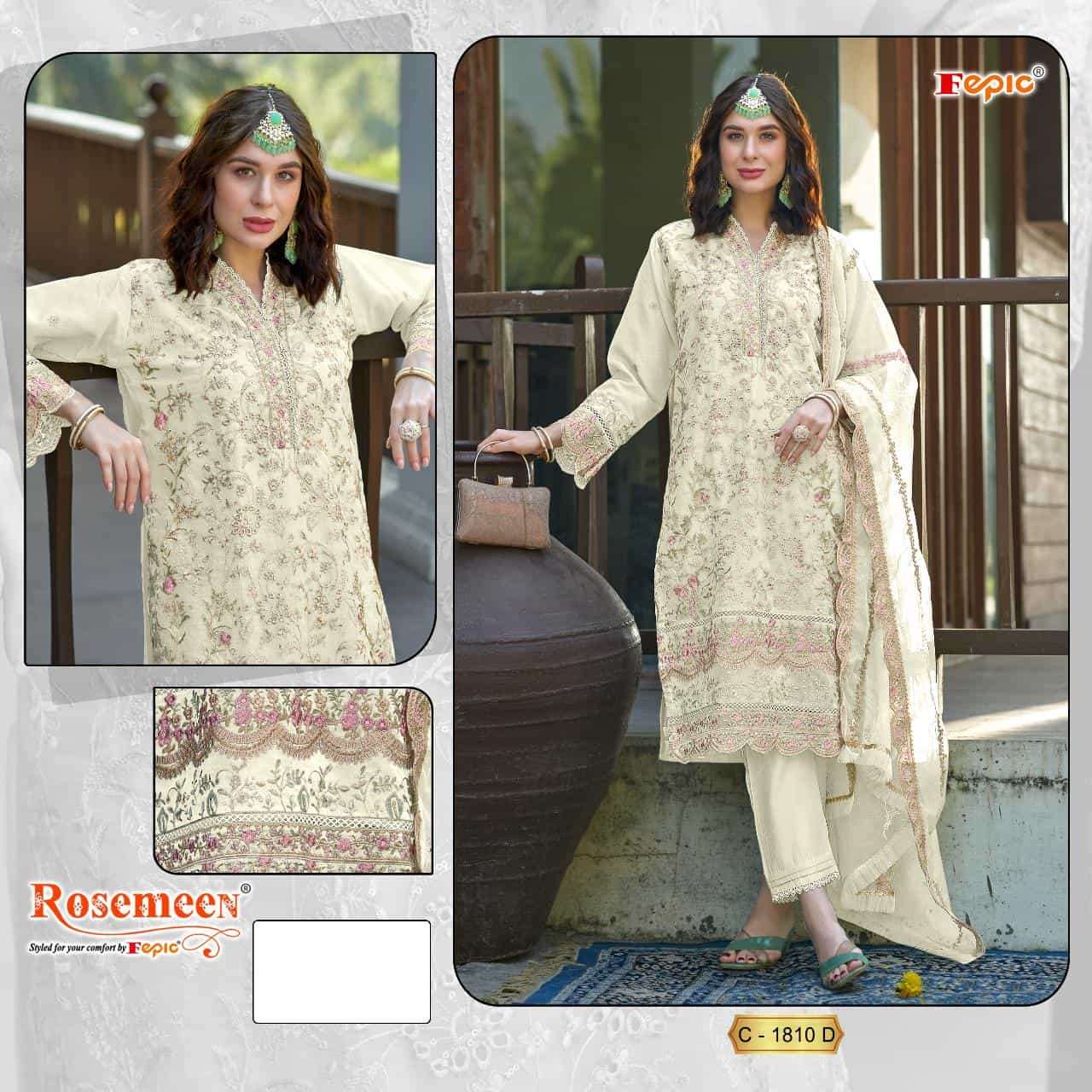 Fepic Rosemeen C 1810 D Embroidered Salwar Suit