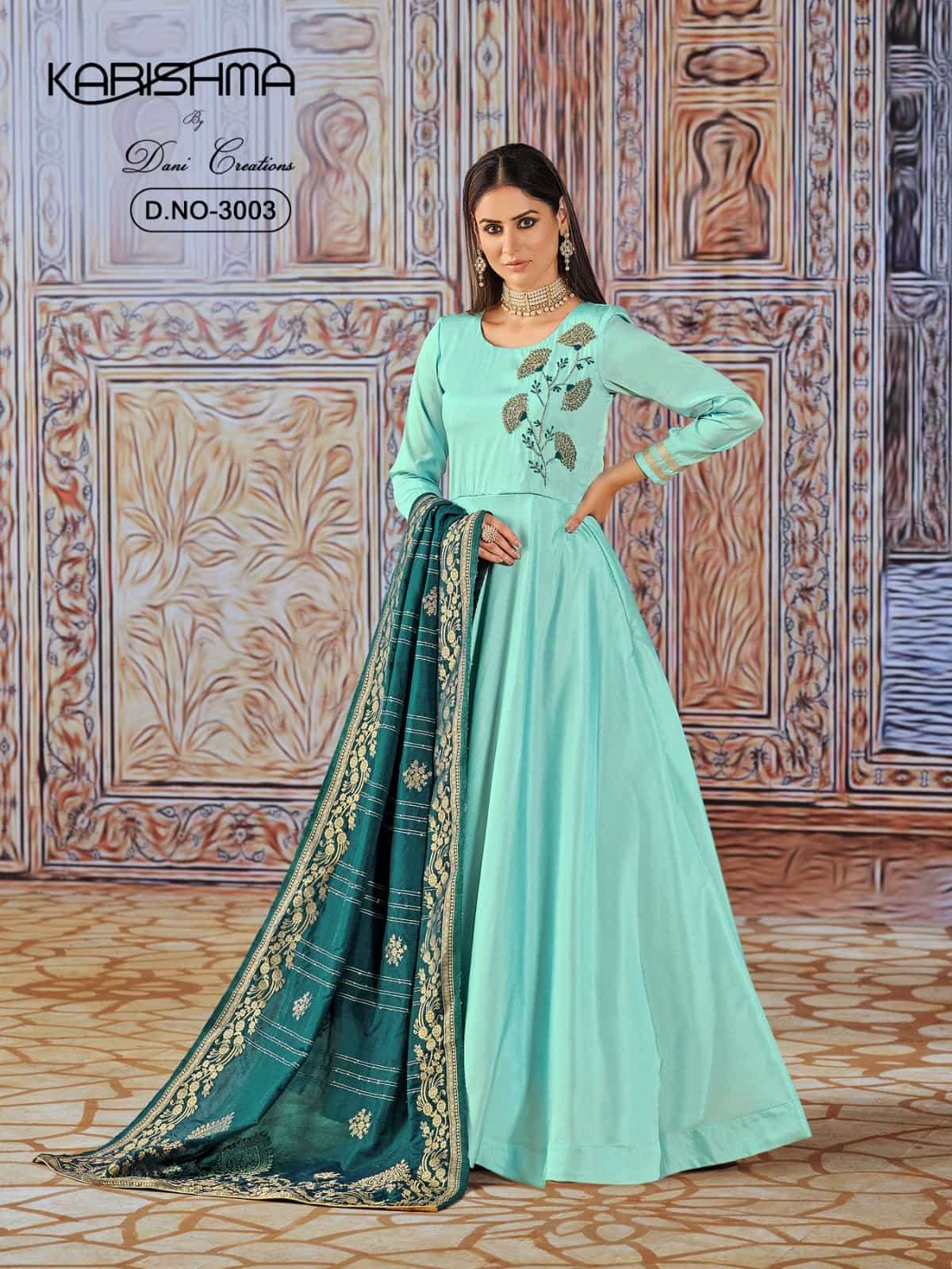 Karishma Vol 3 3001 To 3003 Designer Party Wear Anarkali Suit Collection view 3