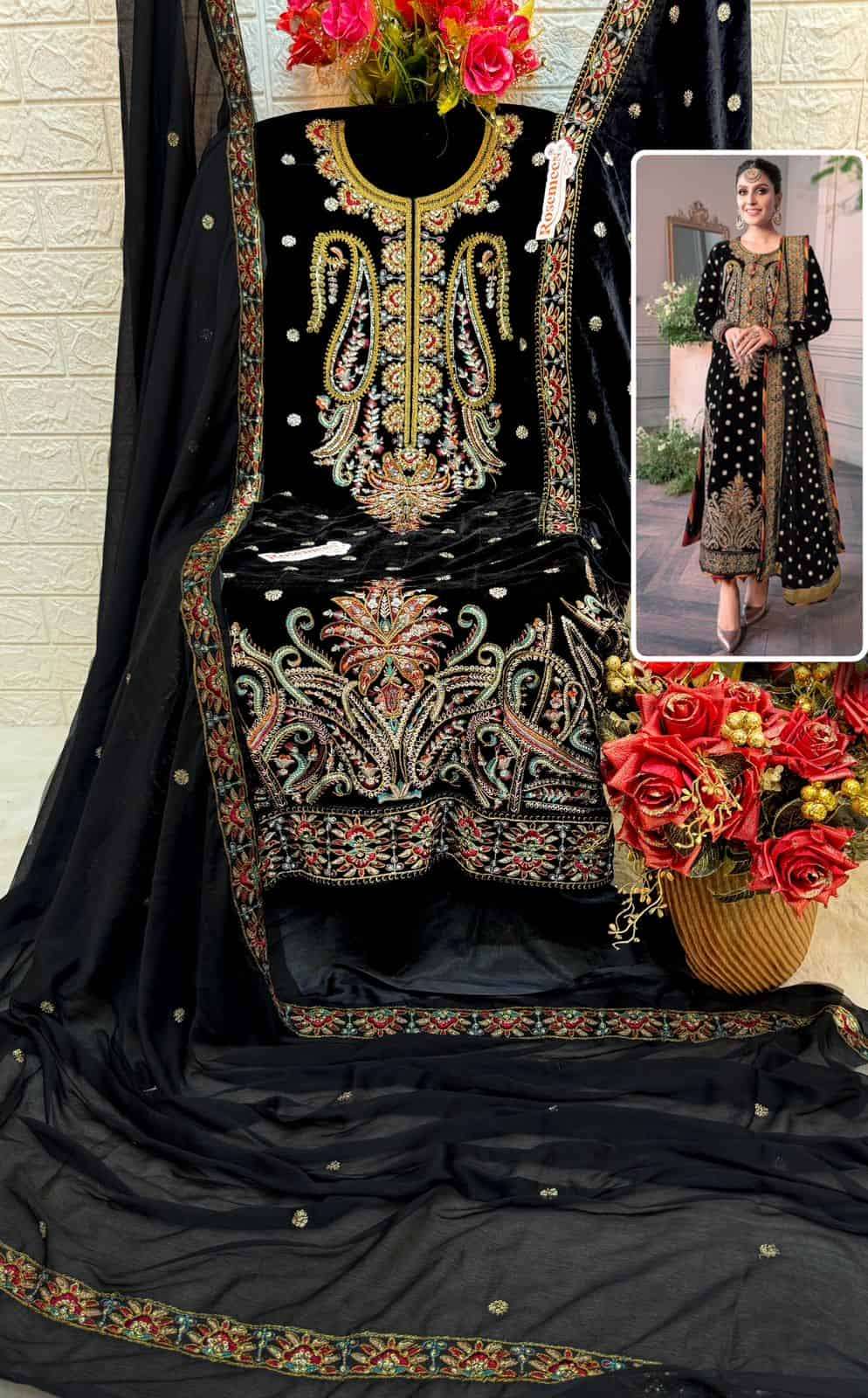Fepic Rosemeen V-17033 Velvet Pakistani Suit view 2