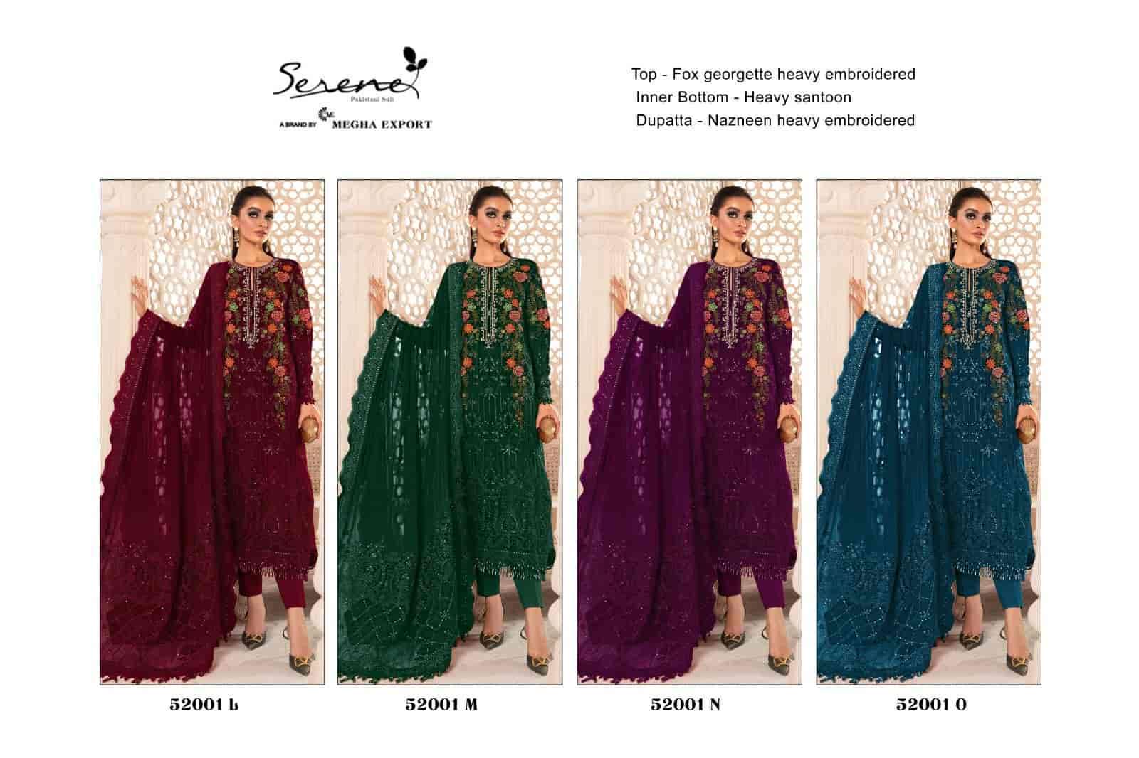 Megha Export 52001 Colors Pakistani Style Fancy Designer Salwar Suit Wholesalers