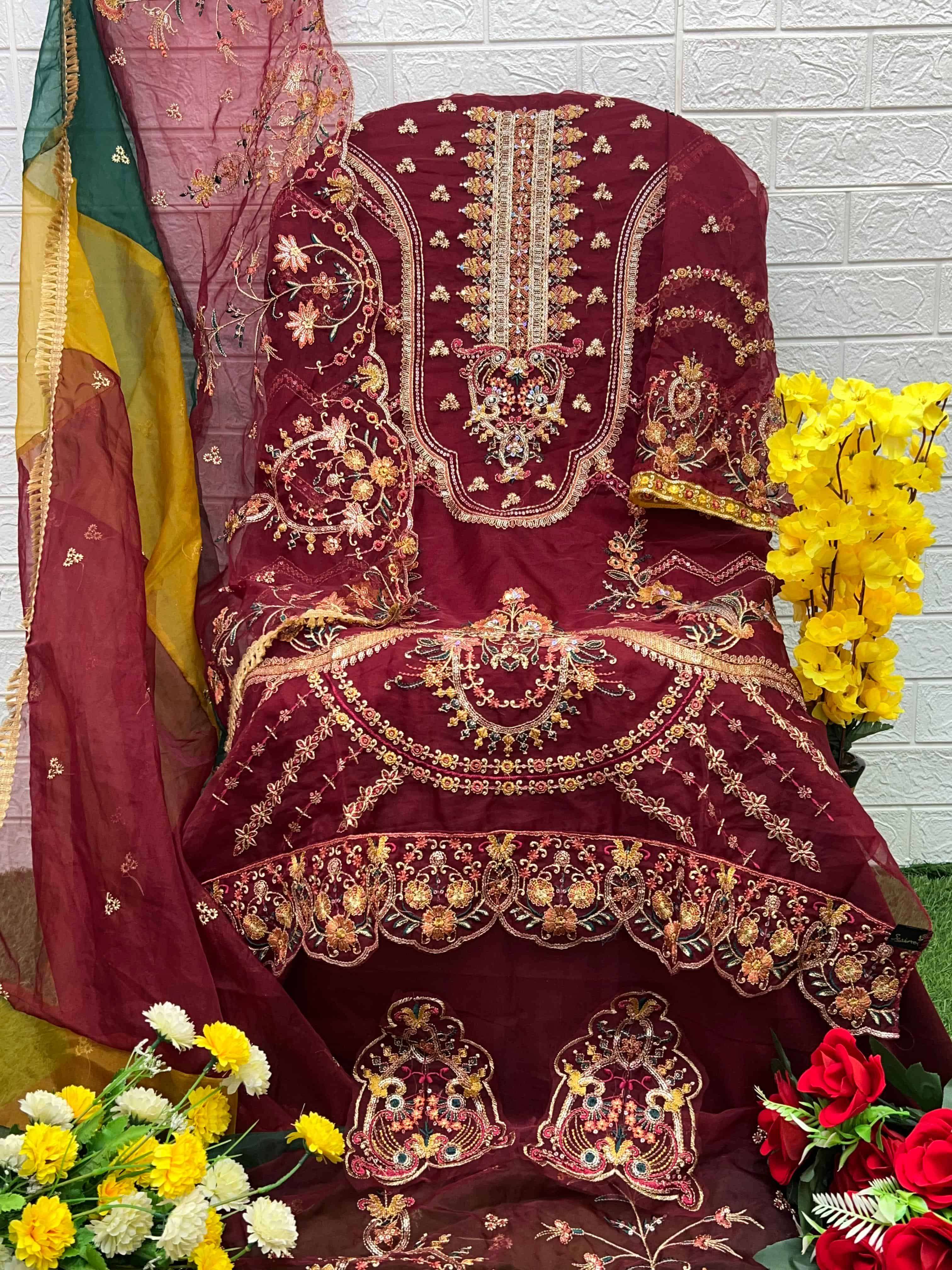 Megha Export S 214 Colors Pakistani Festive Wear Style Designer Embroidered Suit view 9