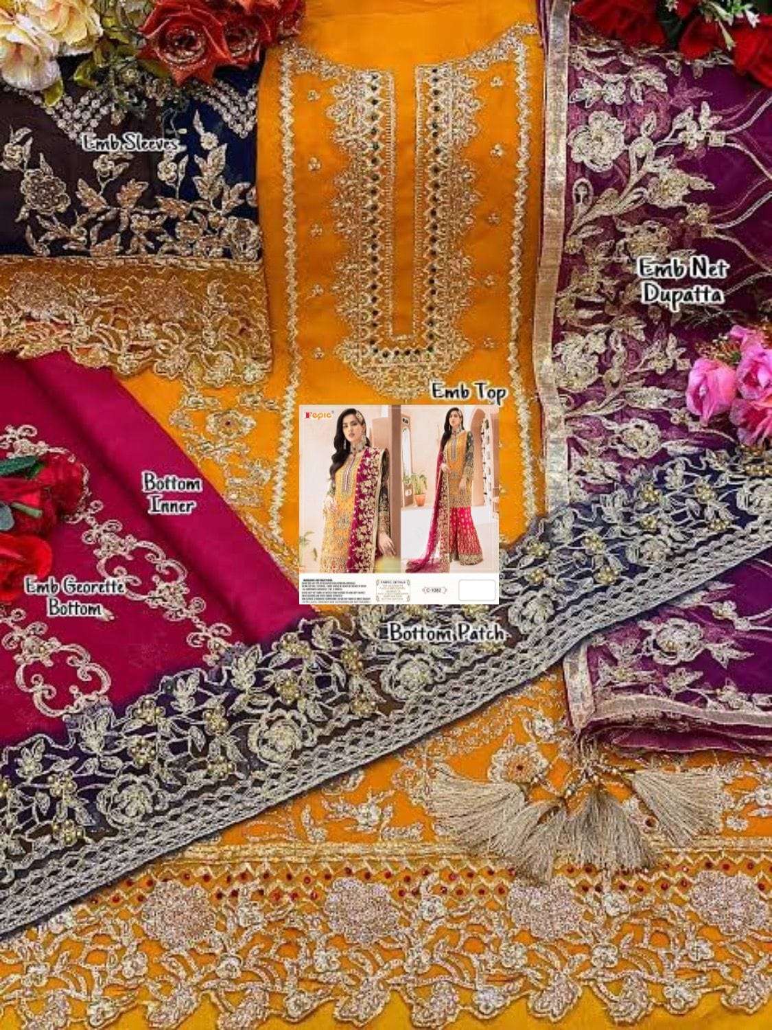 Fepic C 1082 A Palazzo Style Pakistani Suit view 2