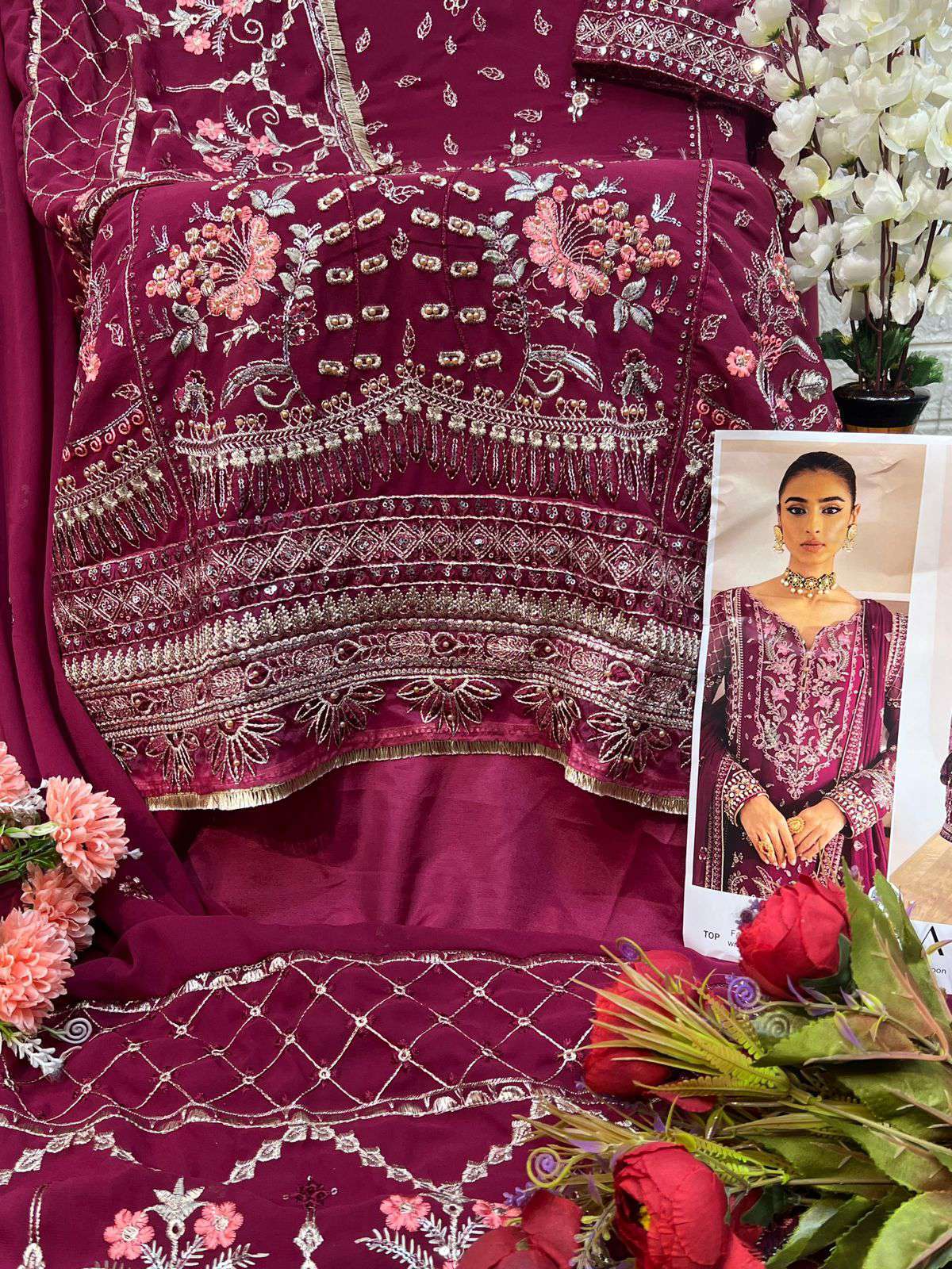 Zaha 10279 Pakistani Georgette Designer Suit view 2