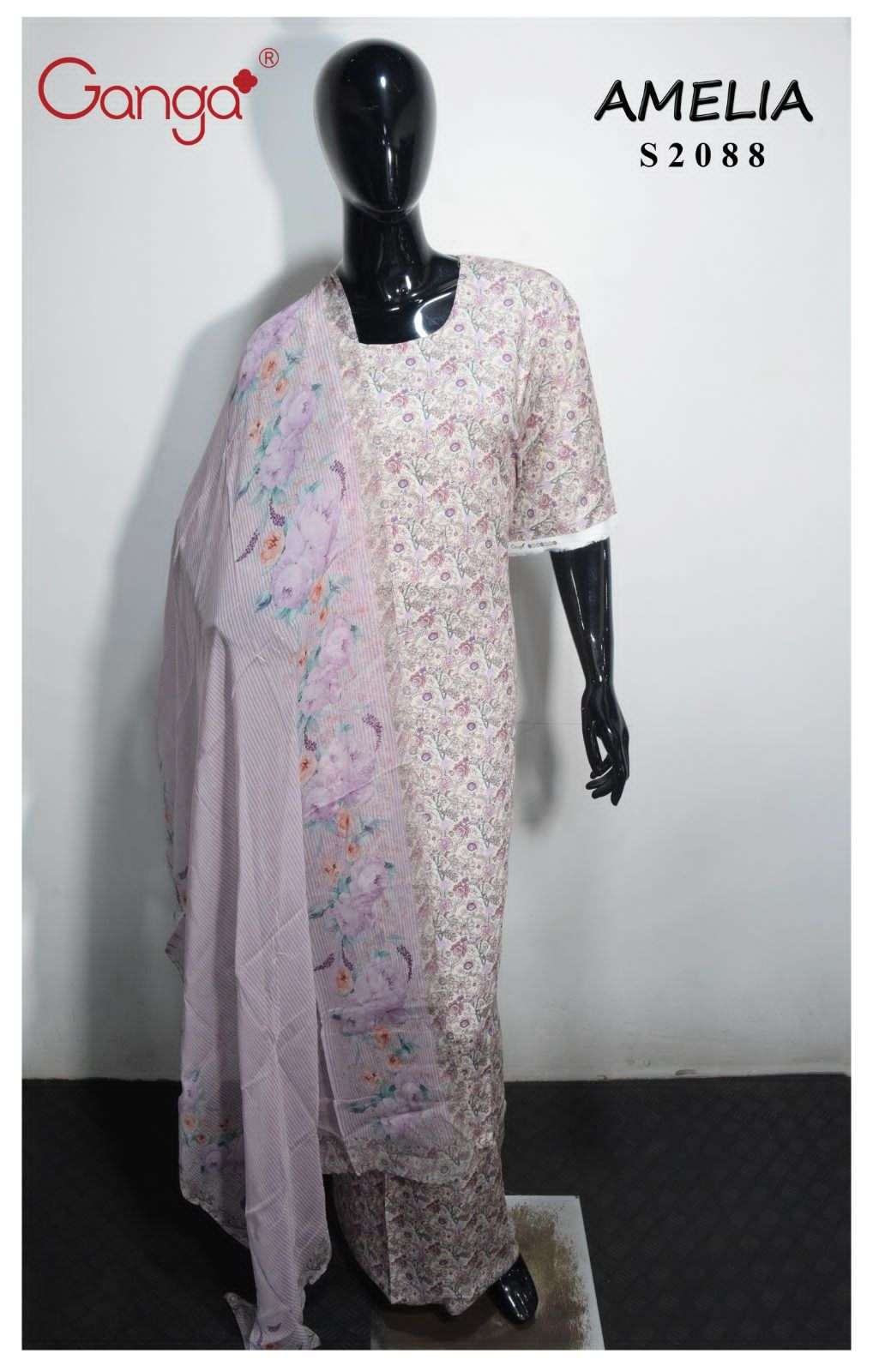 Ganga Amelia 2088 Pashmina Suit