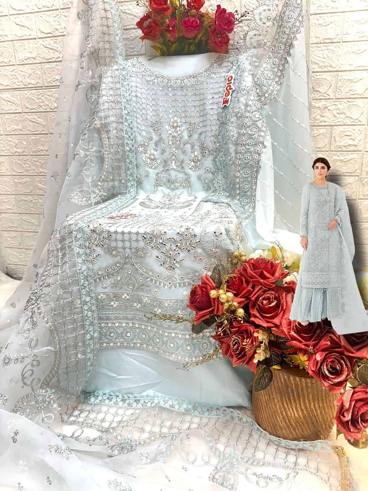 Fepic C 1643 Colors Pakistani Heavy Designer Latest Pakistani Salwar Suit Exporter view 9