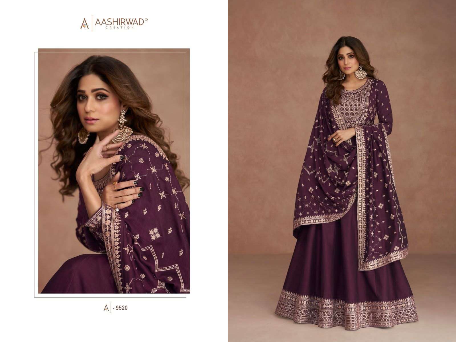 Aashirwad Gulkand Navya Free Size Silk Dress view 9