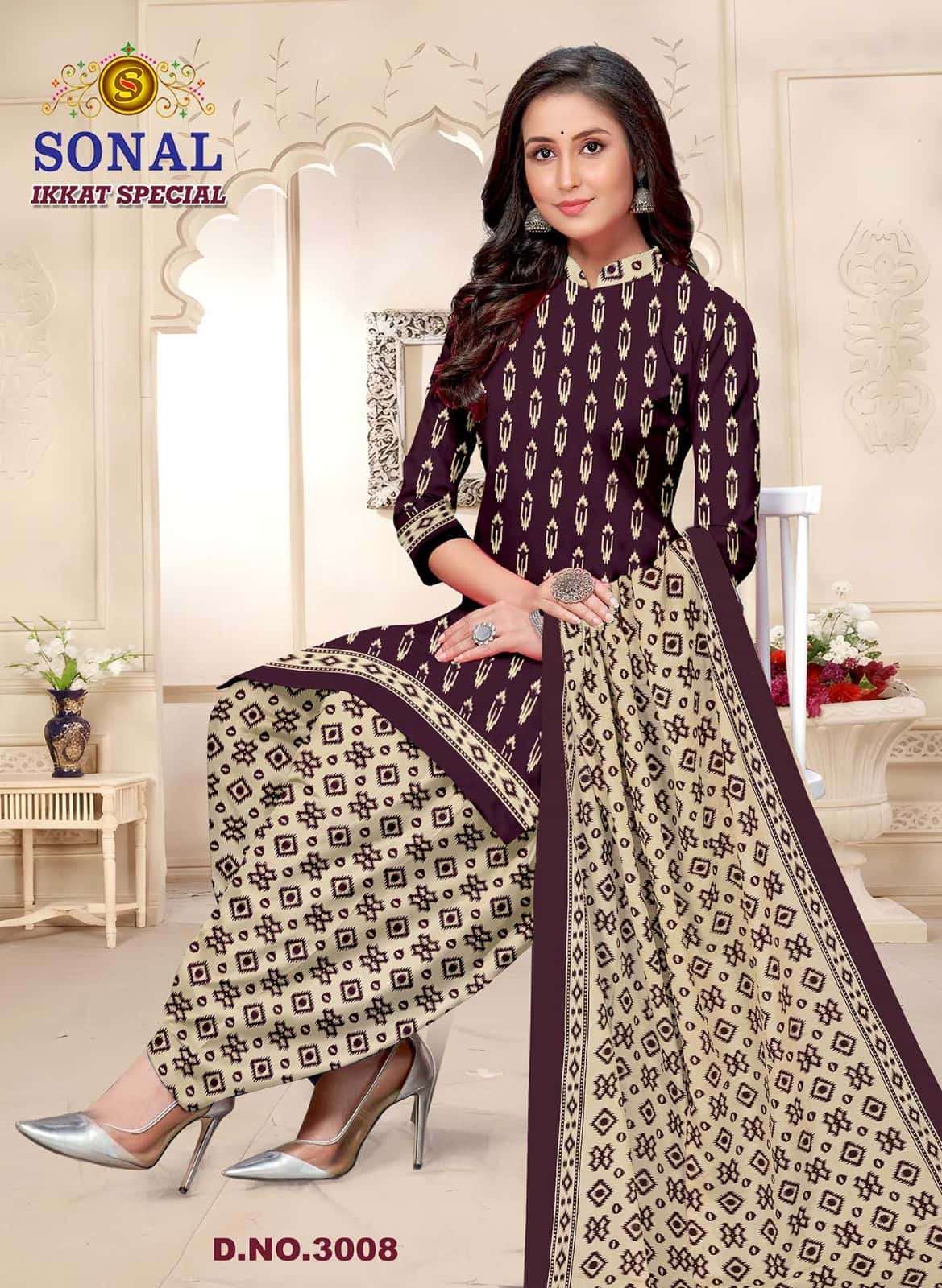 Sonal Textile Ikkat Special Vol 3 Pure Cotton Printed Suit Exporters view 4