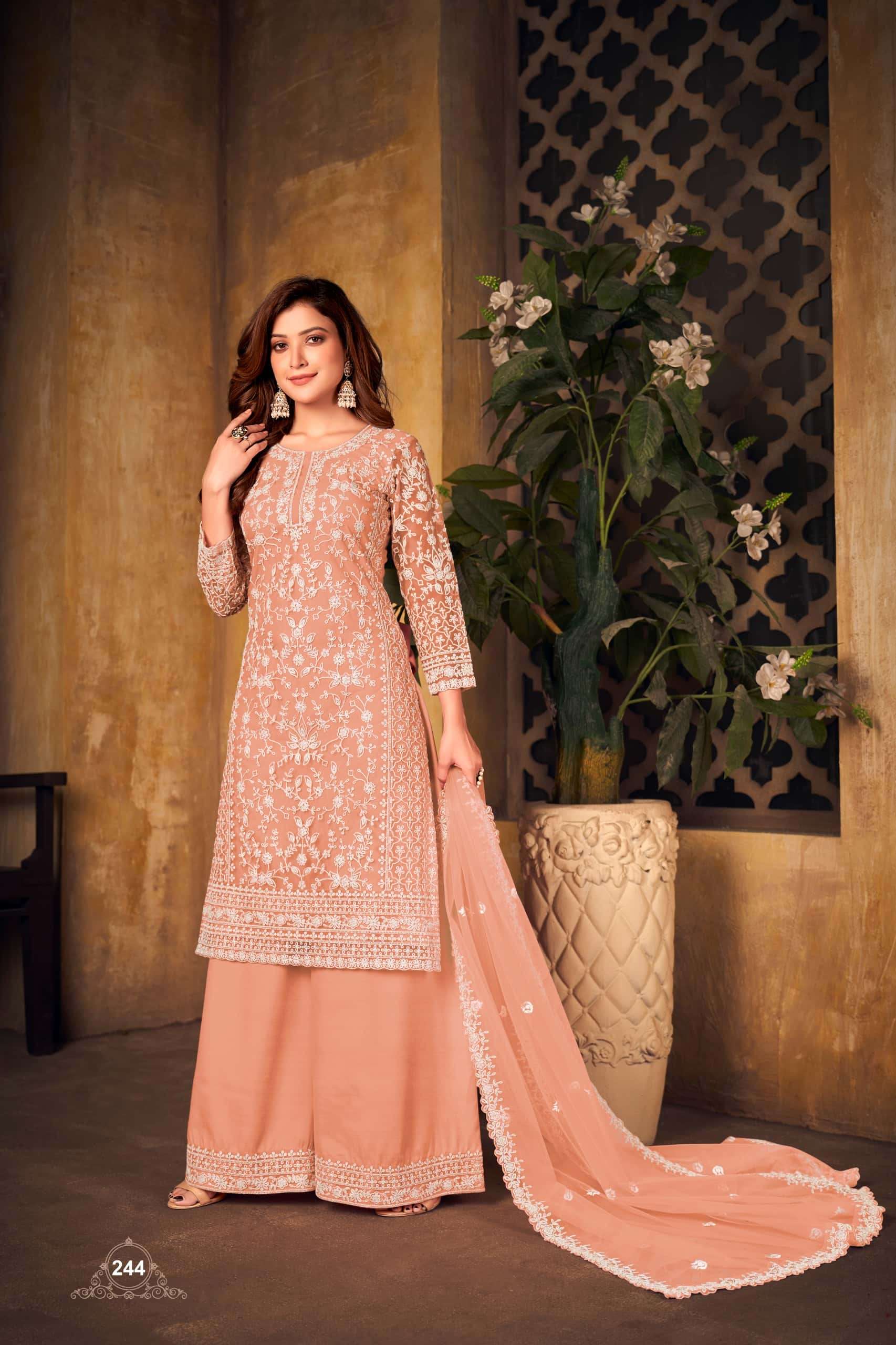 Twisha Vaani Vol 24 241to 248 Premium Partywear Palazzo Suit Catalog view 2
