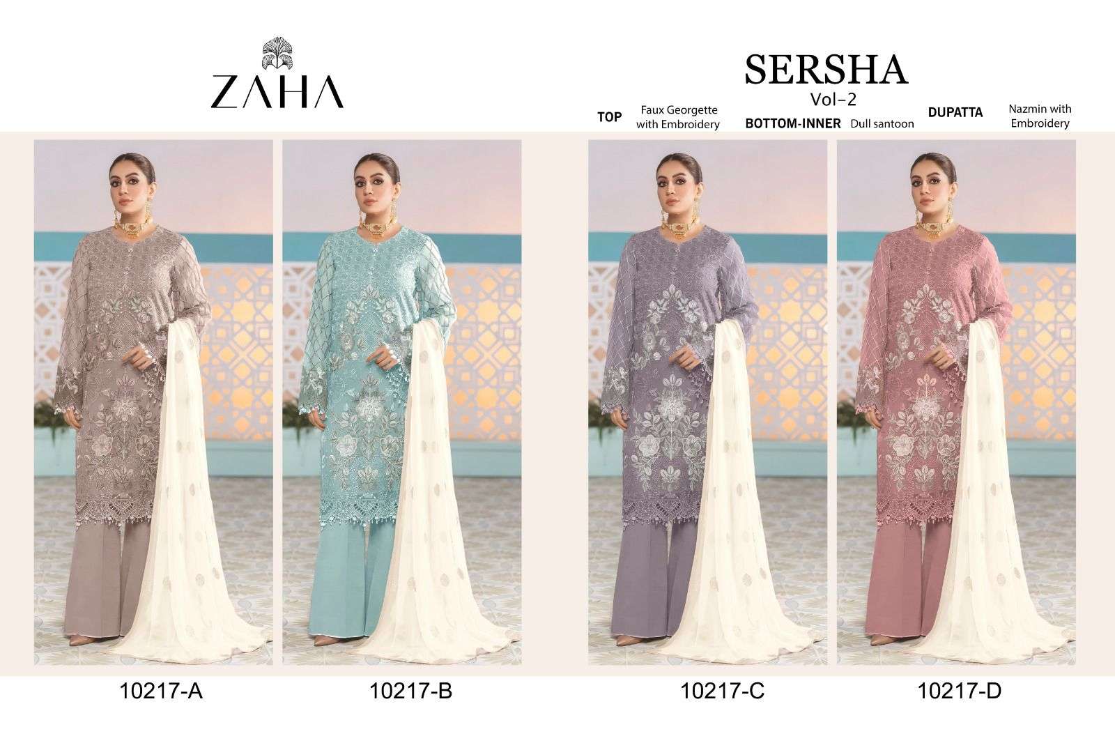 Zaha Sersha Vol 2 Fancy Pakistani Suit view 14
