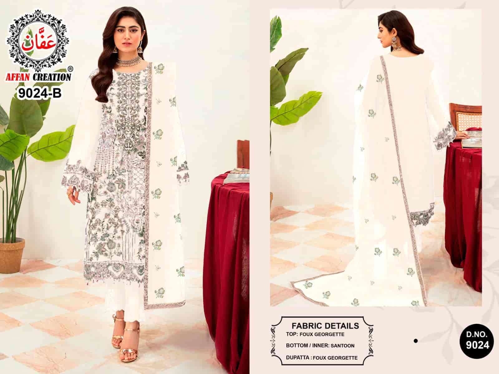 Affan Creation 9024 Colors Heavy Embroidered Designer Unstitched Suit Collection view 4