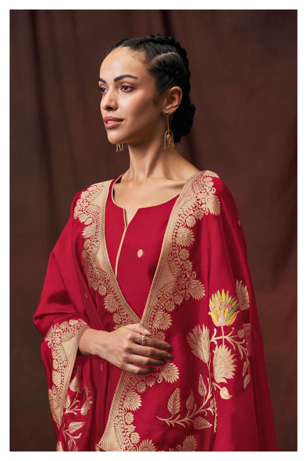 Ganga Darpali 1794 Designer Woven Silk Salwar Suit view 3